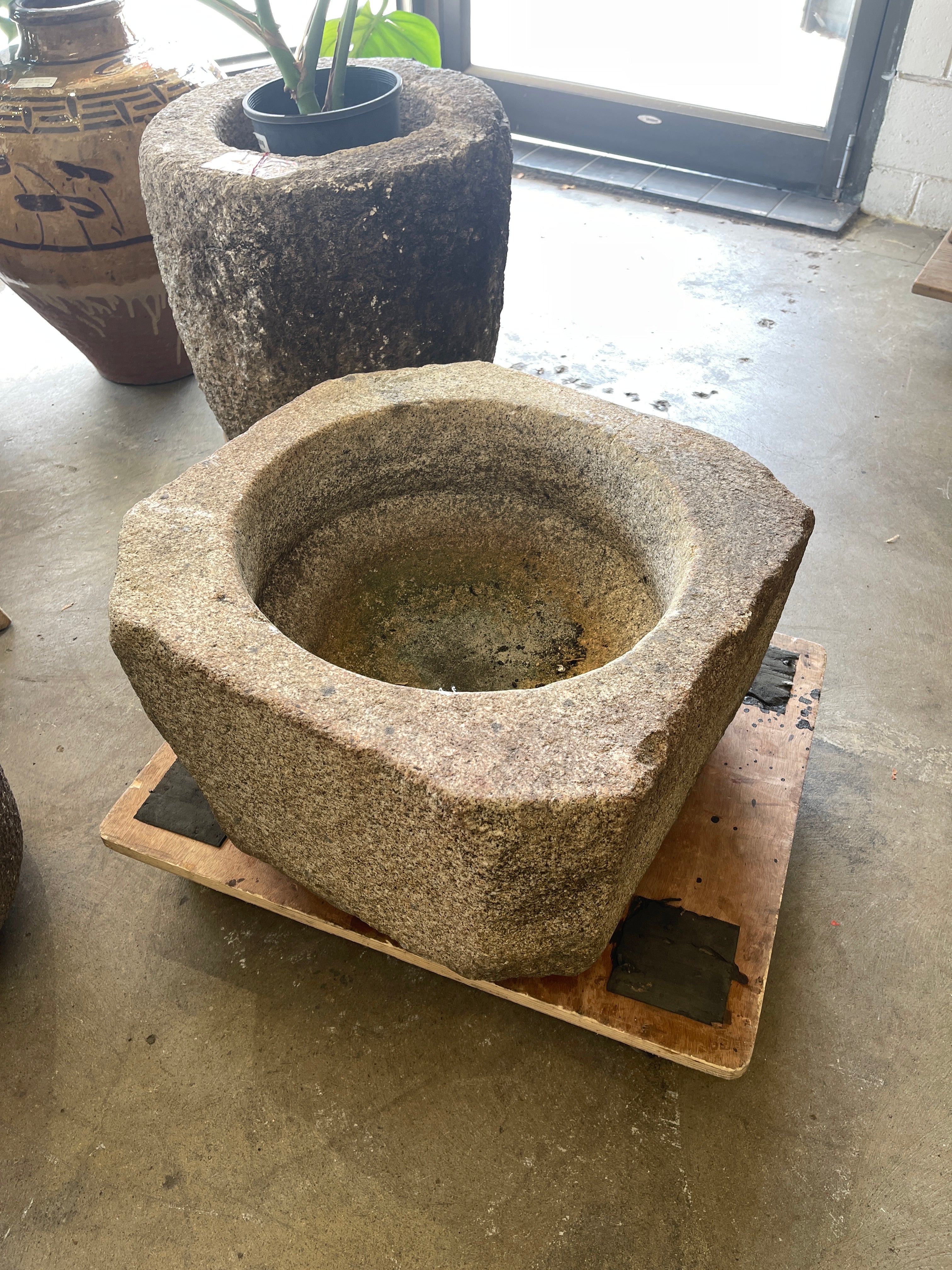 Japanese Chozubachi, Stone Water Basin - Granite | Meiji