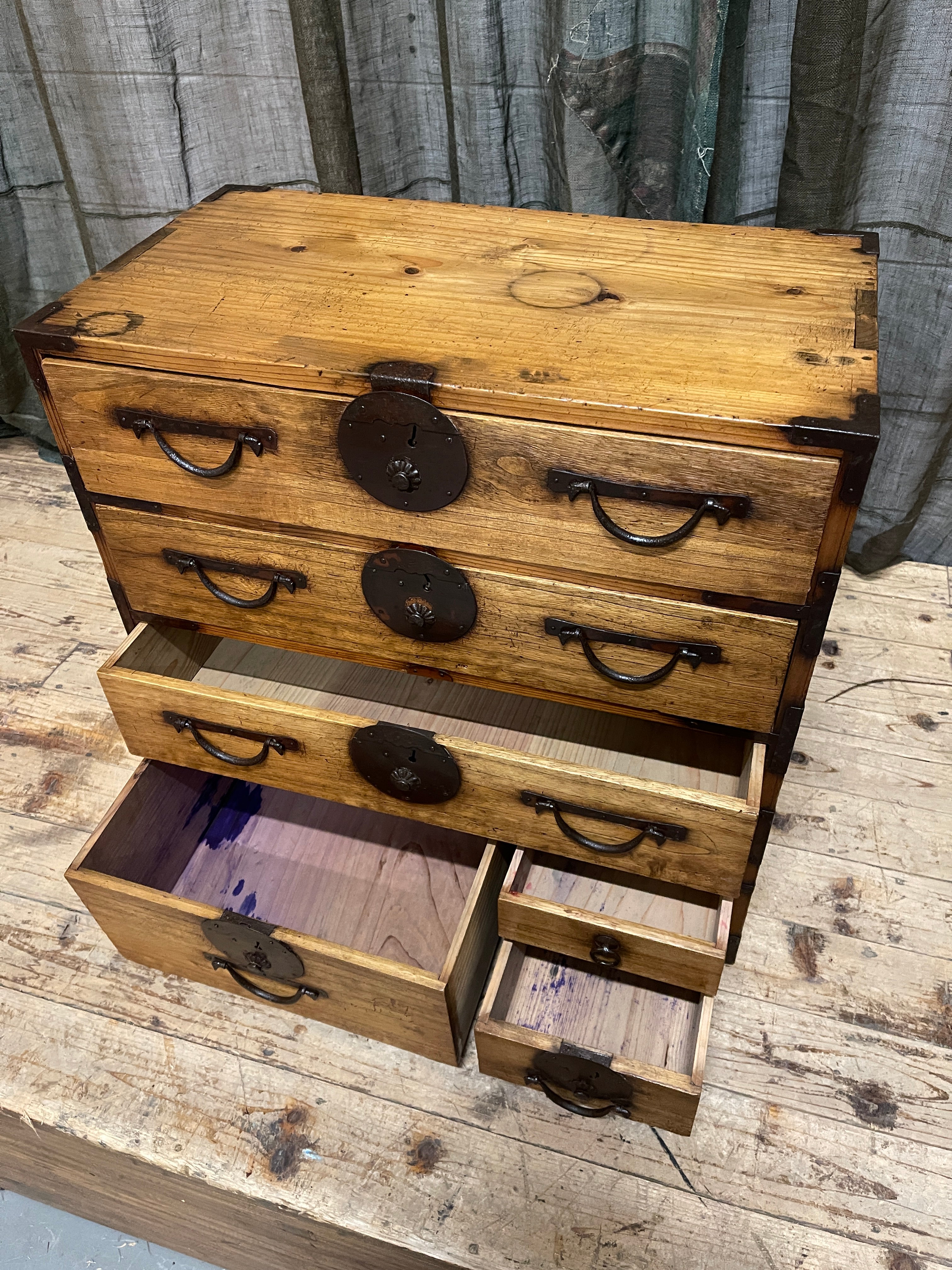 Ko Dansu, Japanese Side Cabinet - Paulownia | Meiji