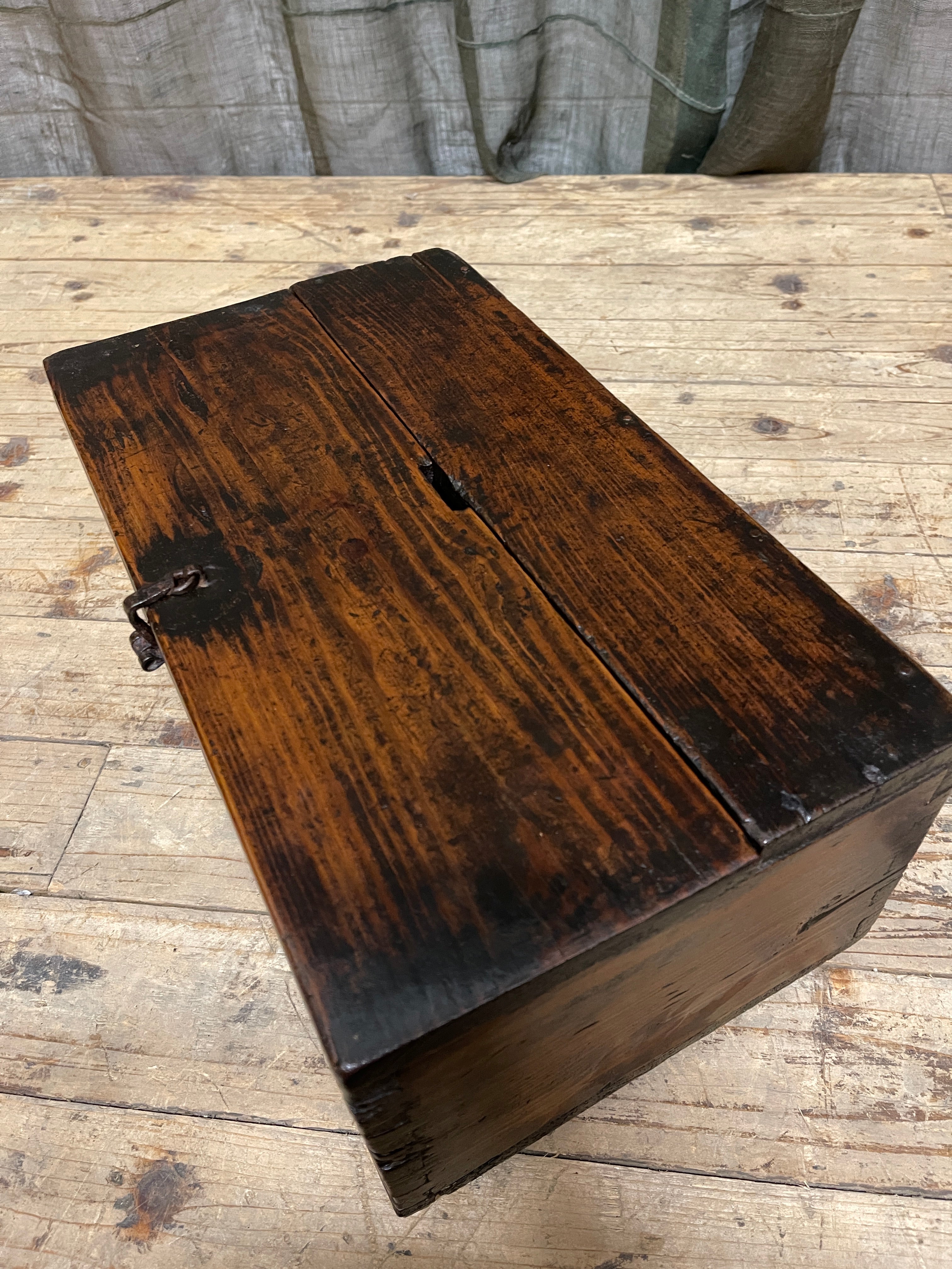 Japanese Zeni Bako, Coin Box - Cypress