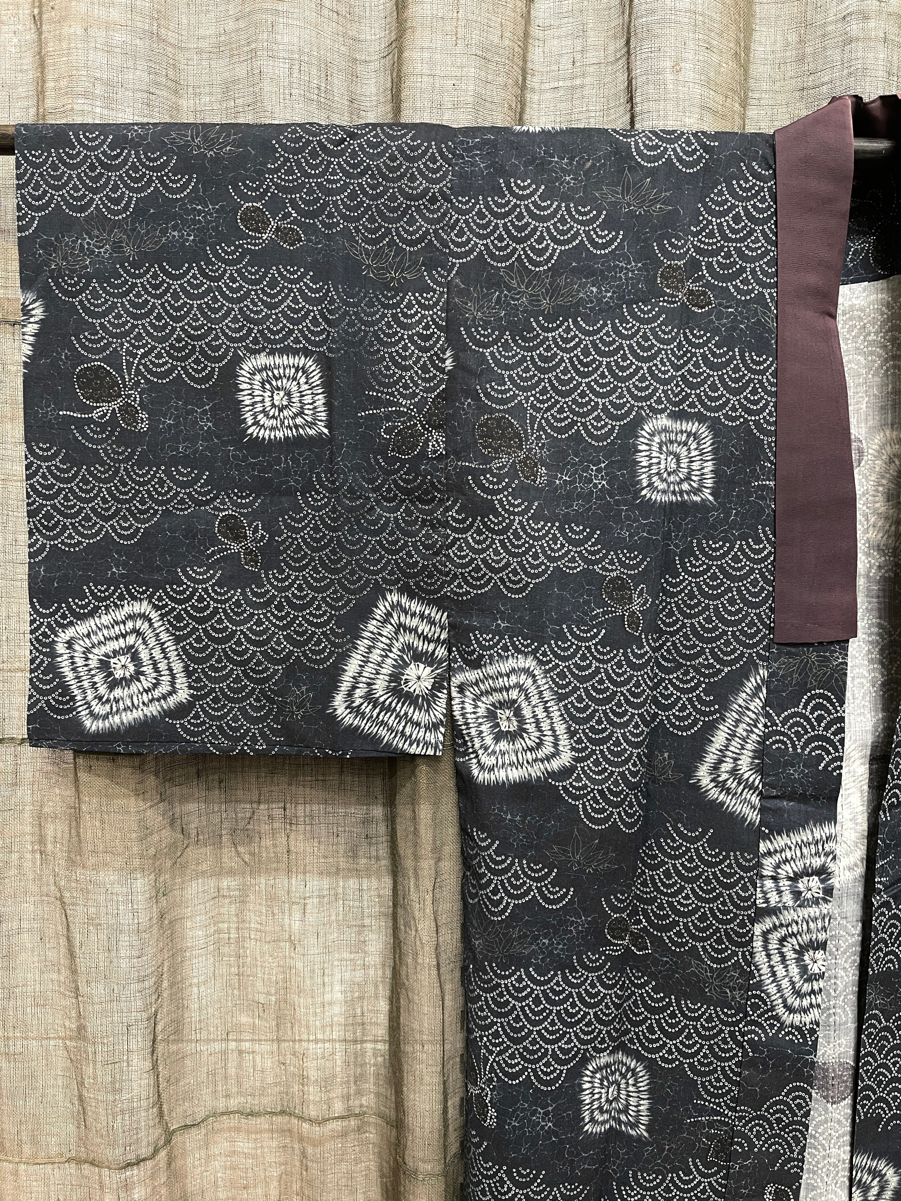 Japanese Men's Juban-Kimono Undergarment - Silk & Wool