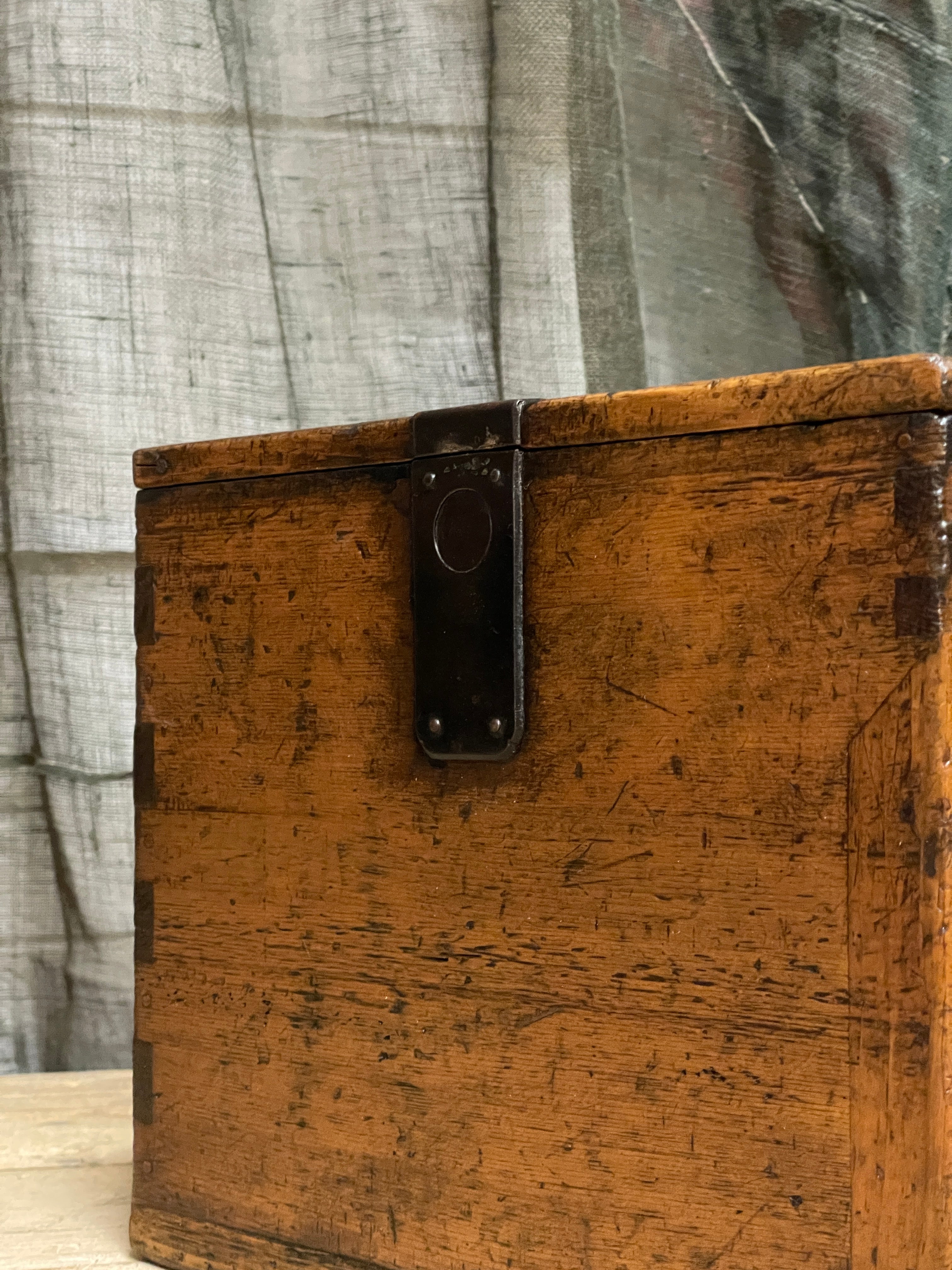 Antique Signed Japanese Suzuri Bako, Calligraphy Box - Cypress | Taisho, 1914