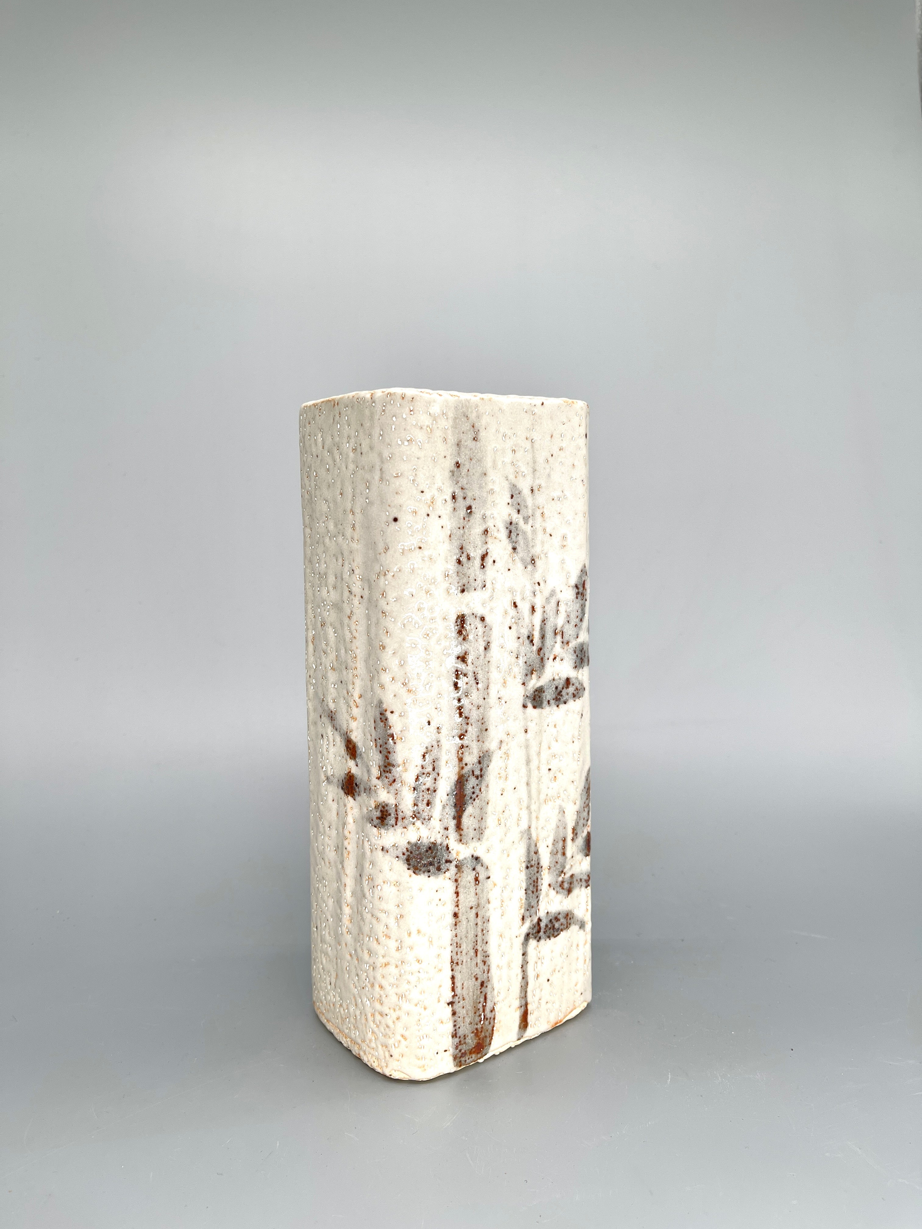 Vintage Japanese Ikebana Vase - Shino Glaze