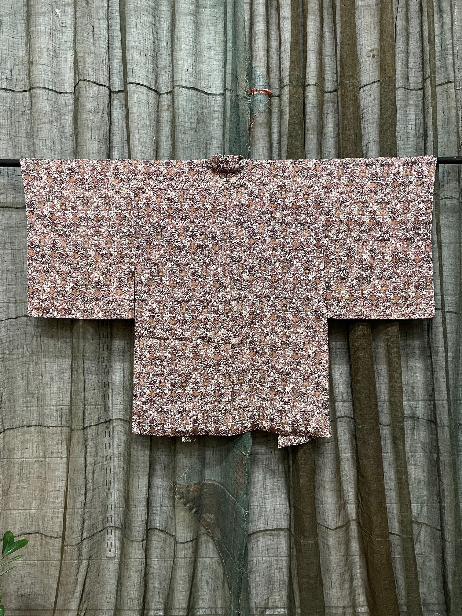 Japanese Haori-Kimono Jacket - Soft Drape Purple Silk