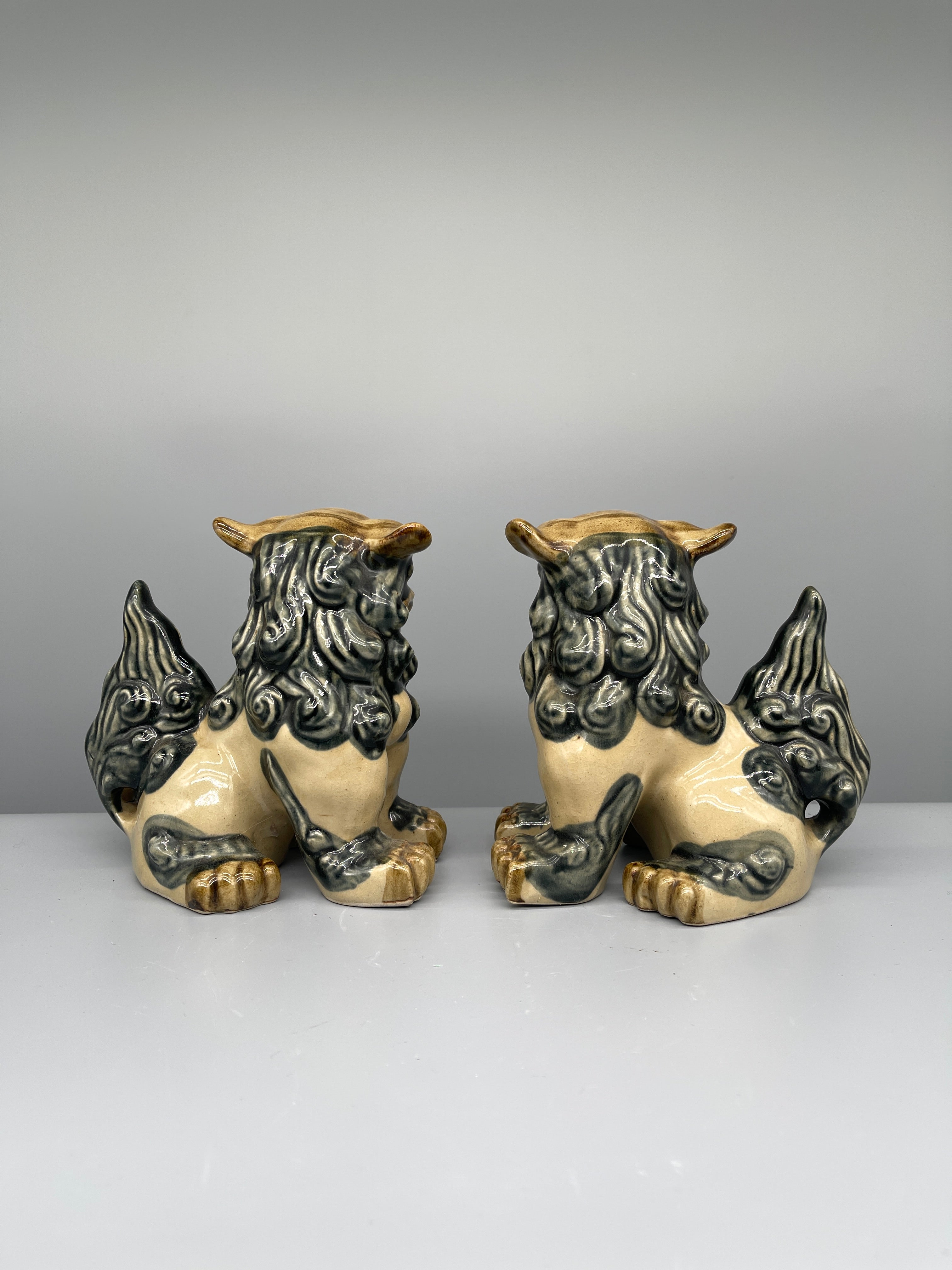 Pair Of Japanese Pottery Shi-Shi | c.1960