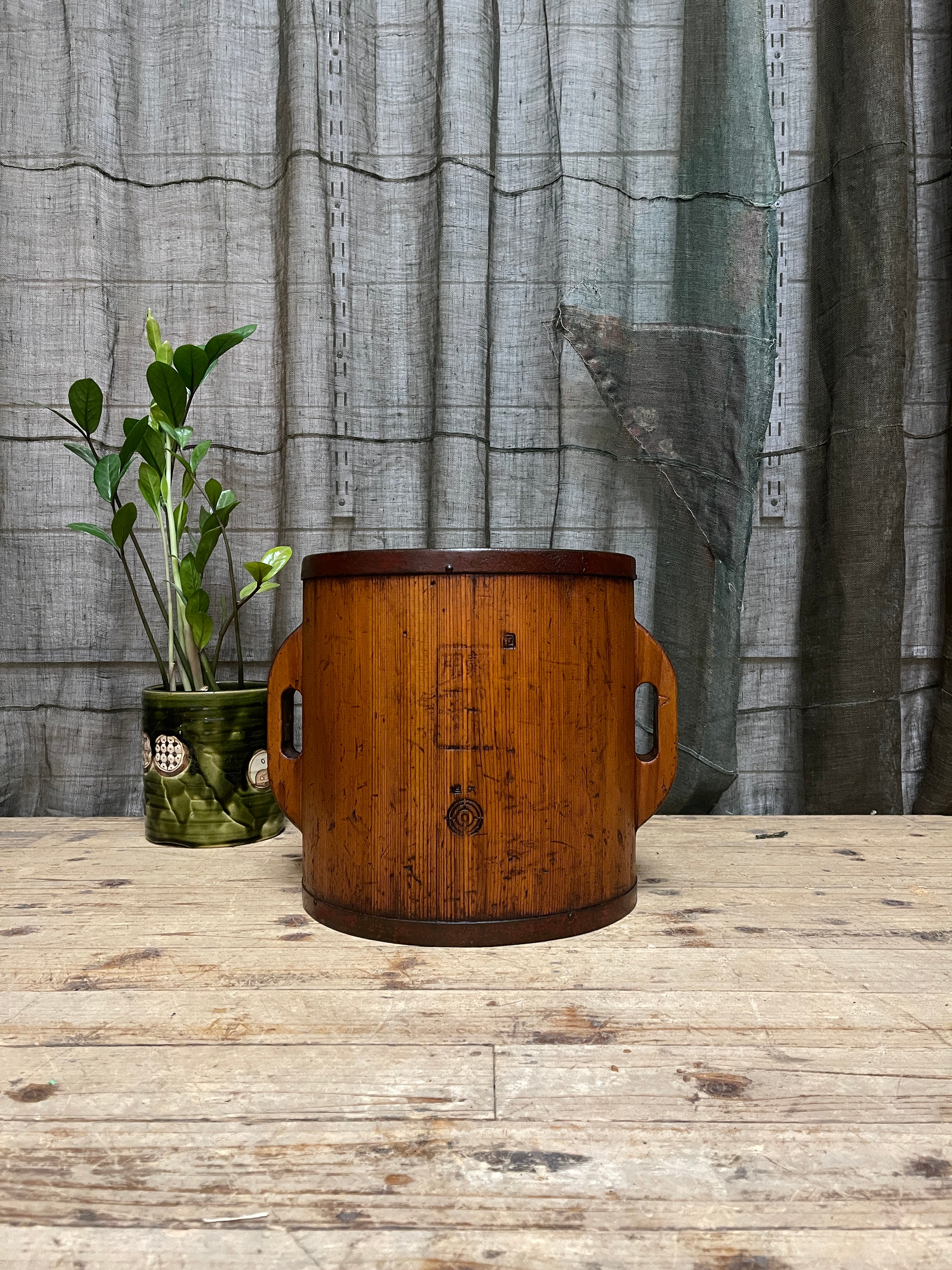 Tomasu, Antique Japanese Rice Measure Bucket