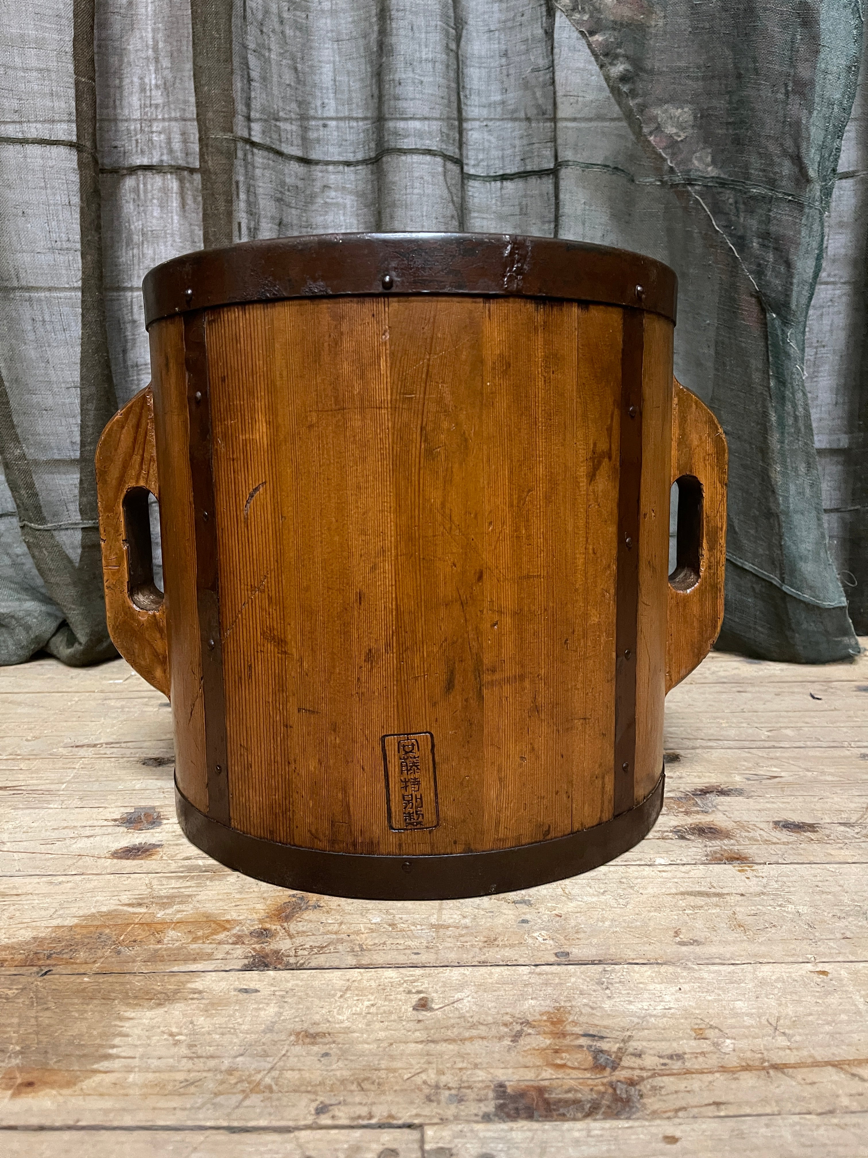 Tomasu, Antique Japanese Rice Measure Bucket