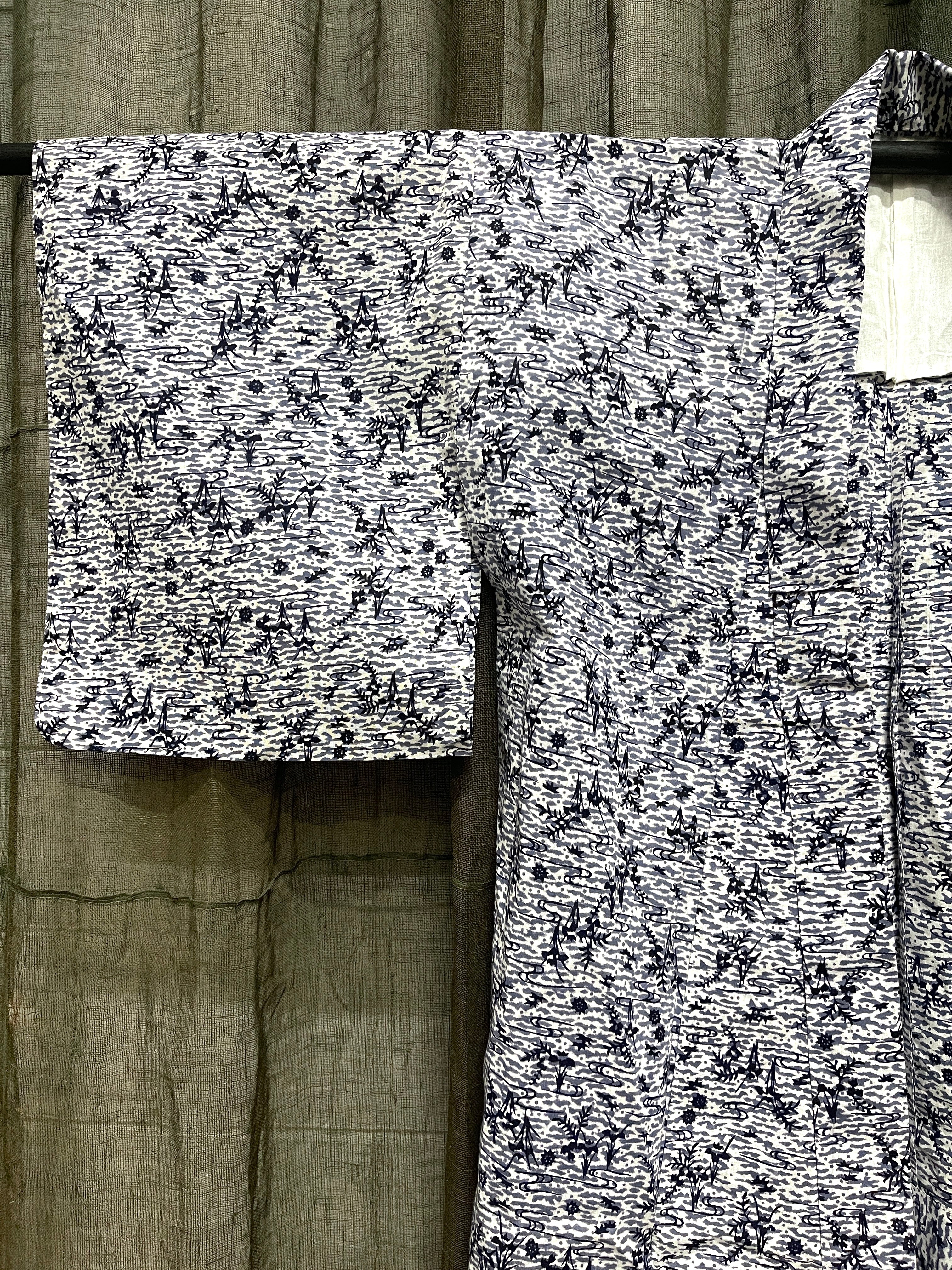 Vintage Yukata, Japanese Cotton Kimono