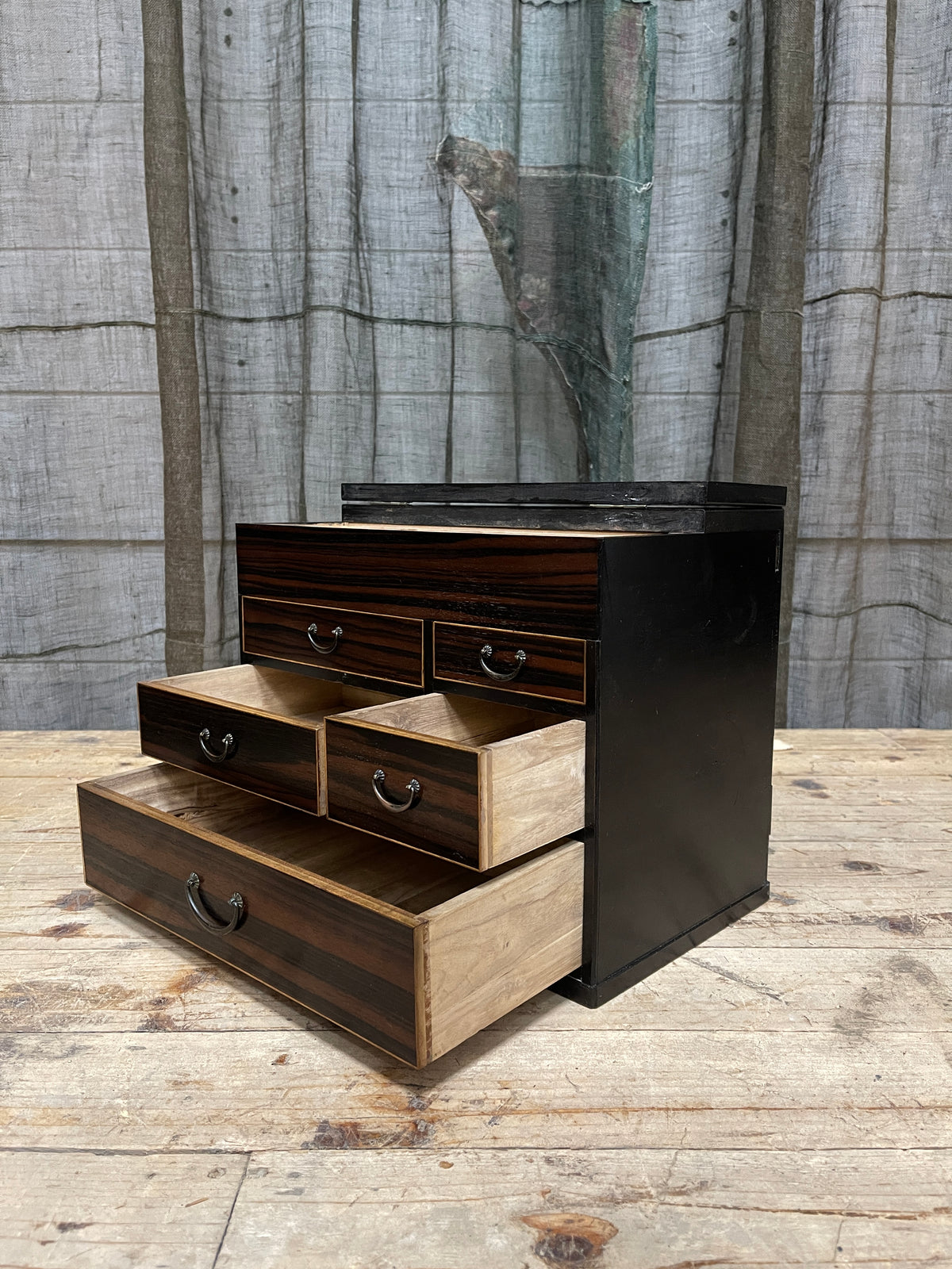 Vintage Japanese Sewing Box, Hari Bako | Midcentury