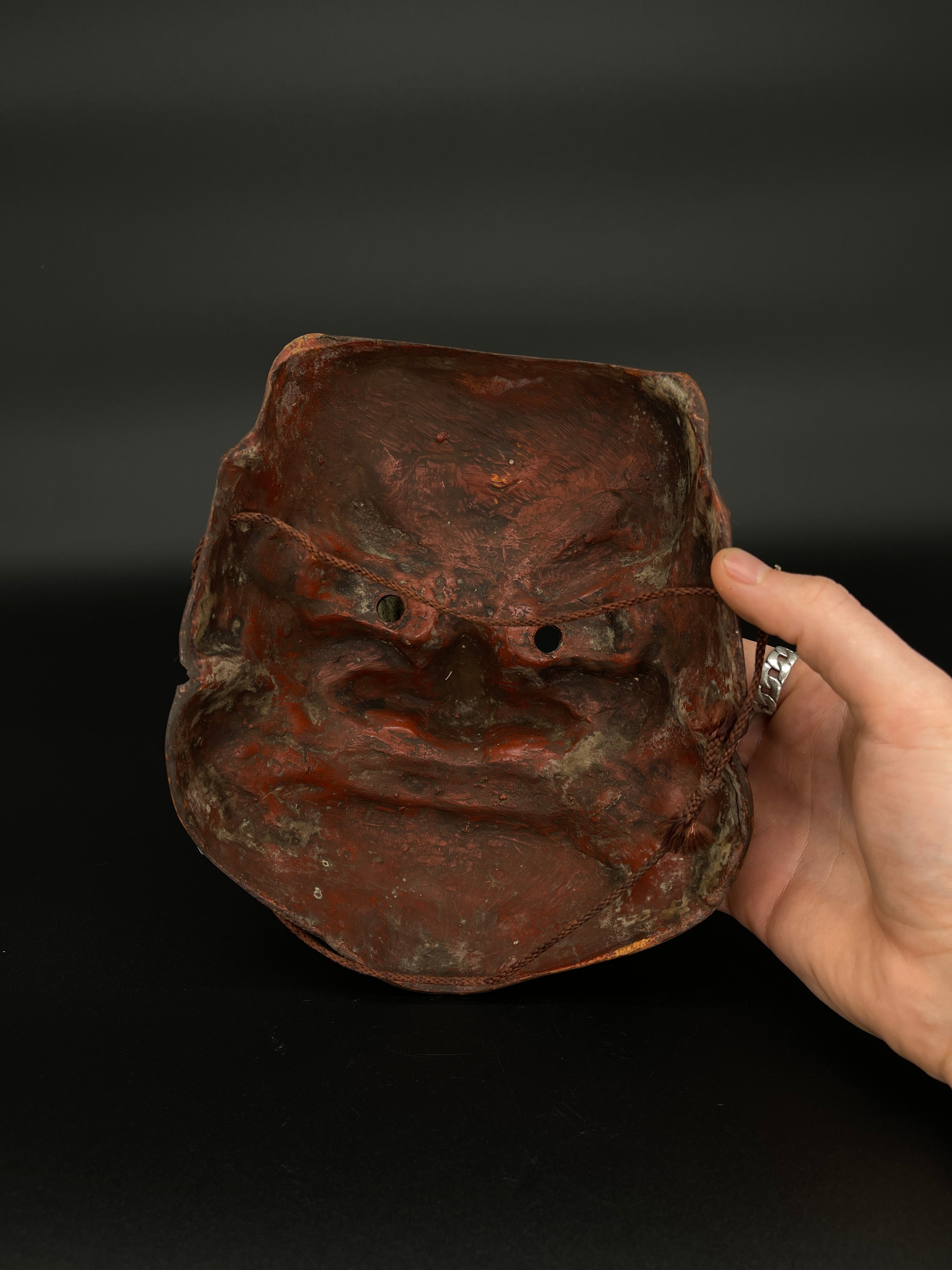 Vintage Japanese Noh Mask - O Beshimi