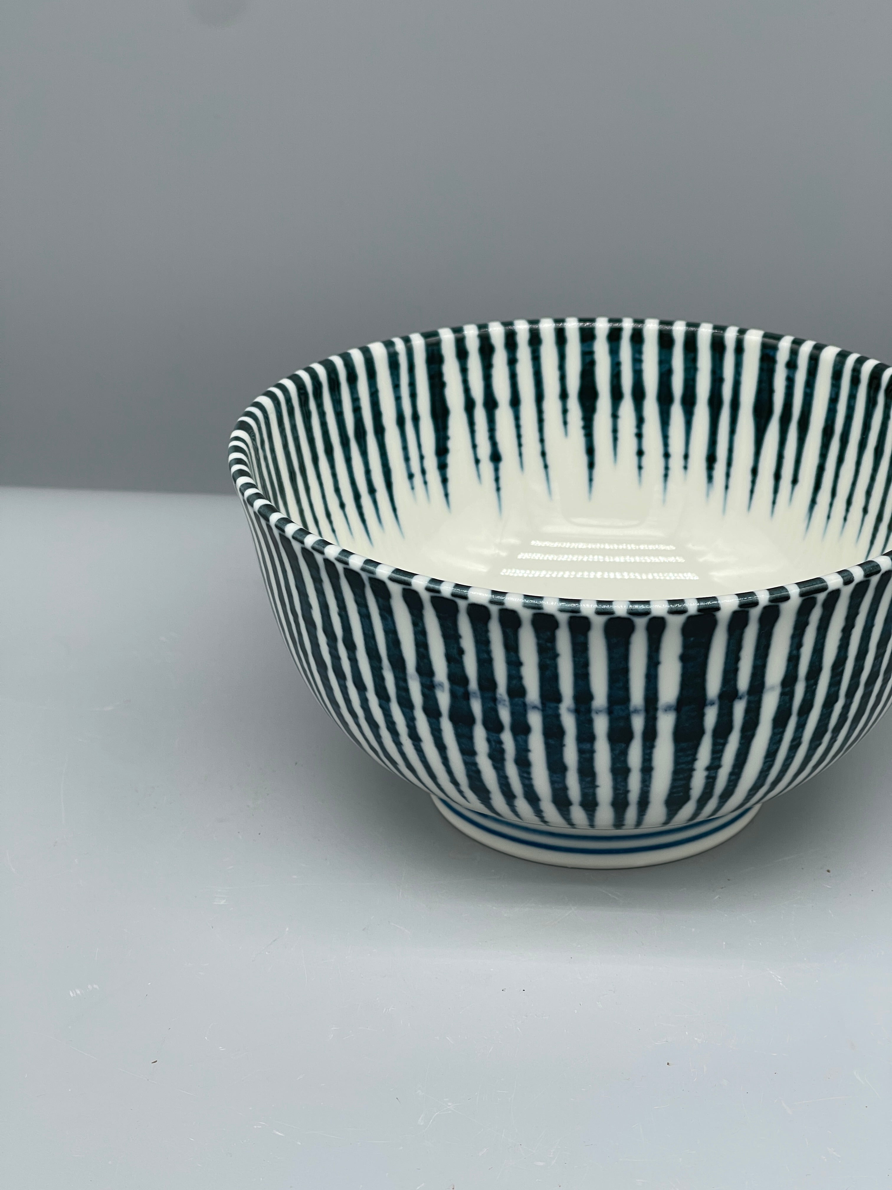 Contemporary Japanese Bowl - Blue Stripe
