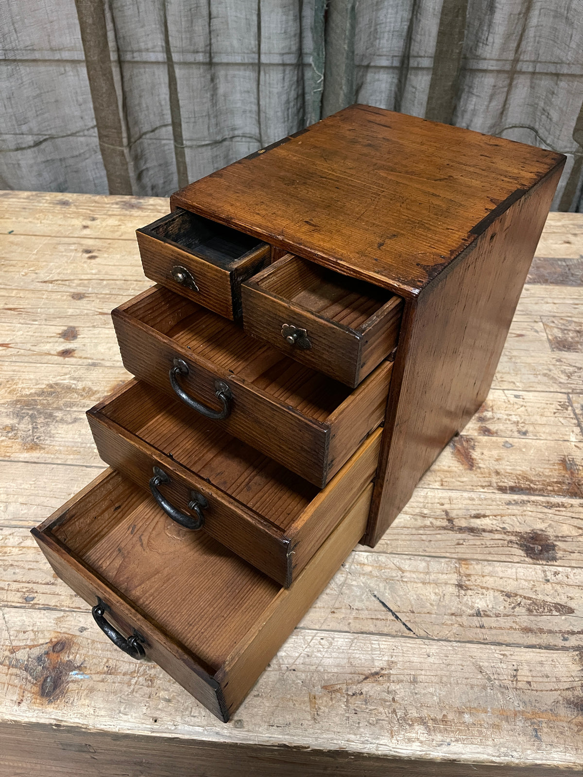 Vintage Japanese Document Drawers - Cypress | Meiji