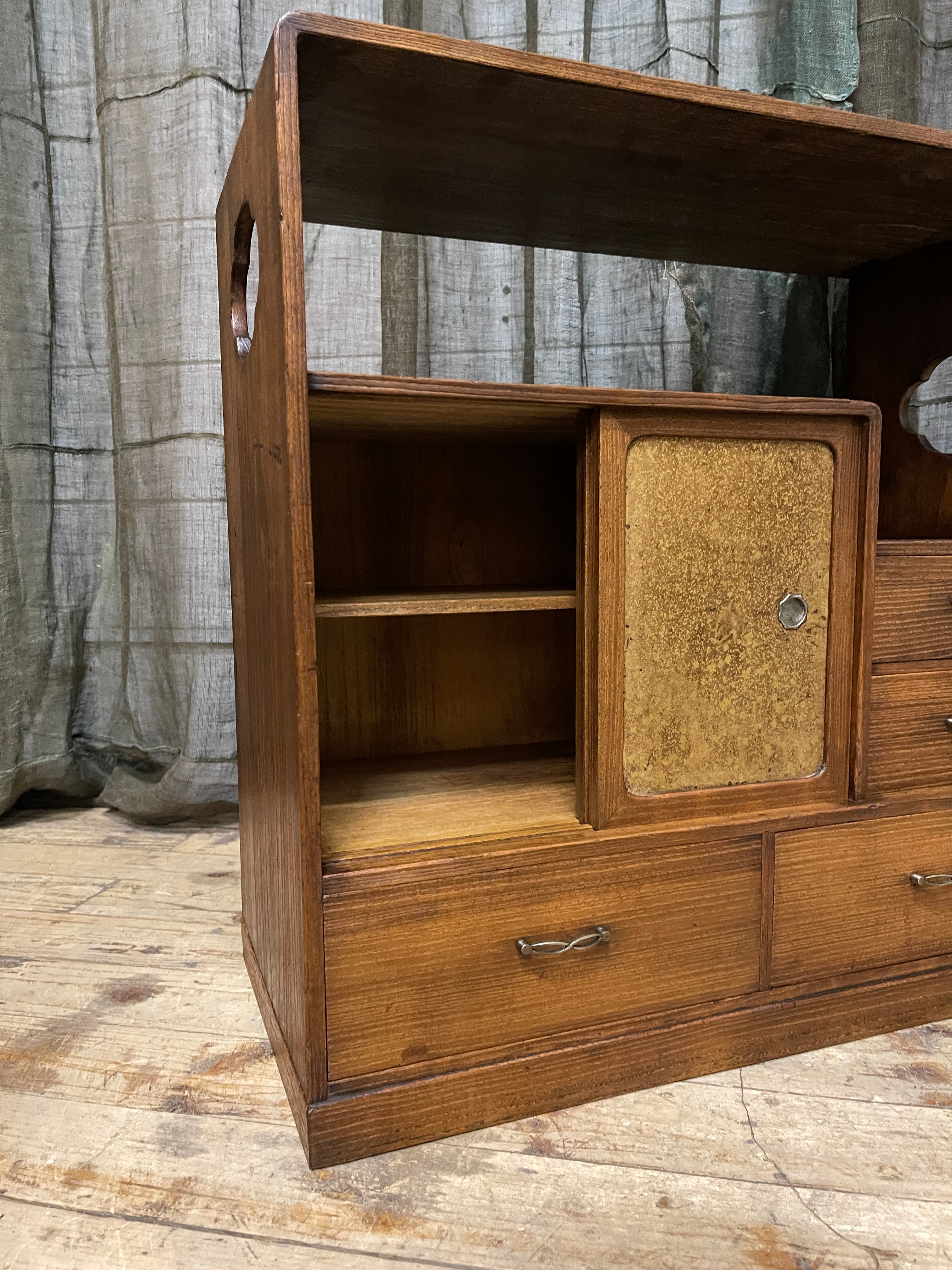 Vintage Japanese Cha Dana, Tea Cabinet - Paulownia | Midcentury