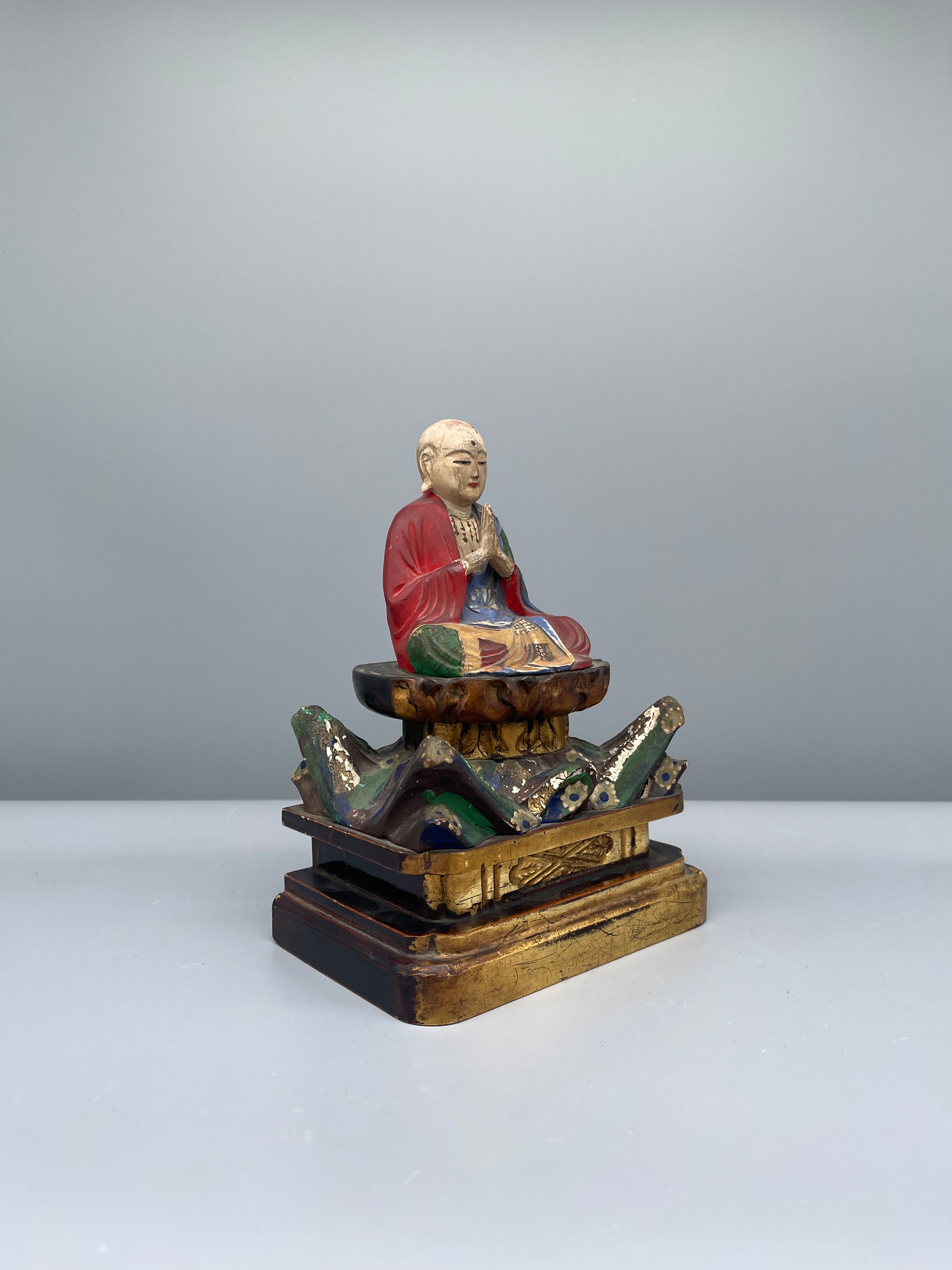 Vintage Japanese Hand Carved Buddha