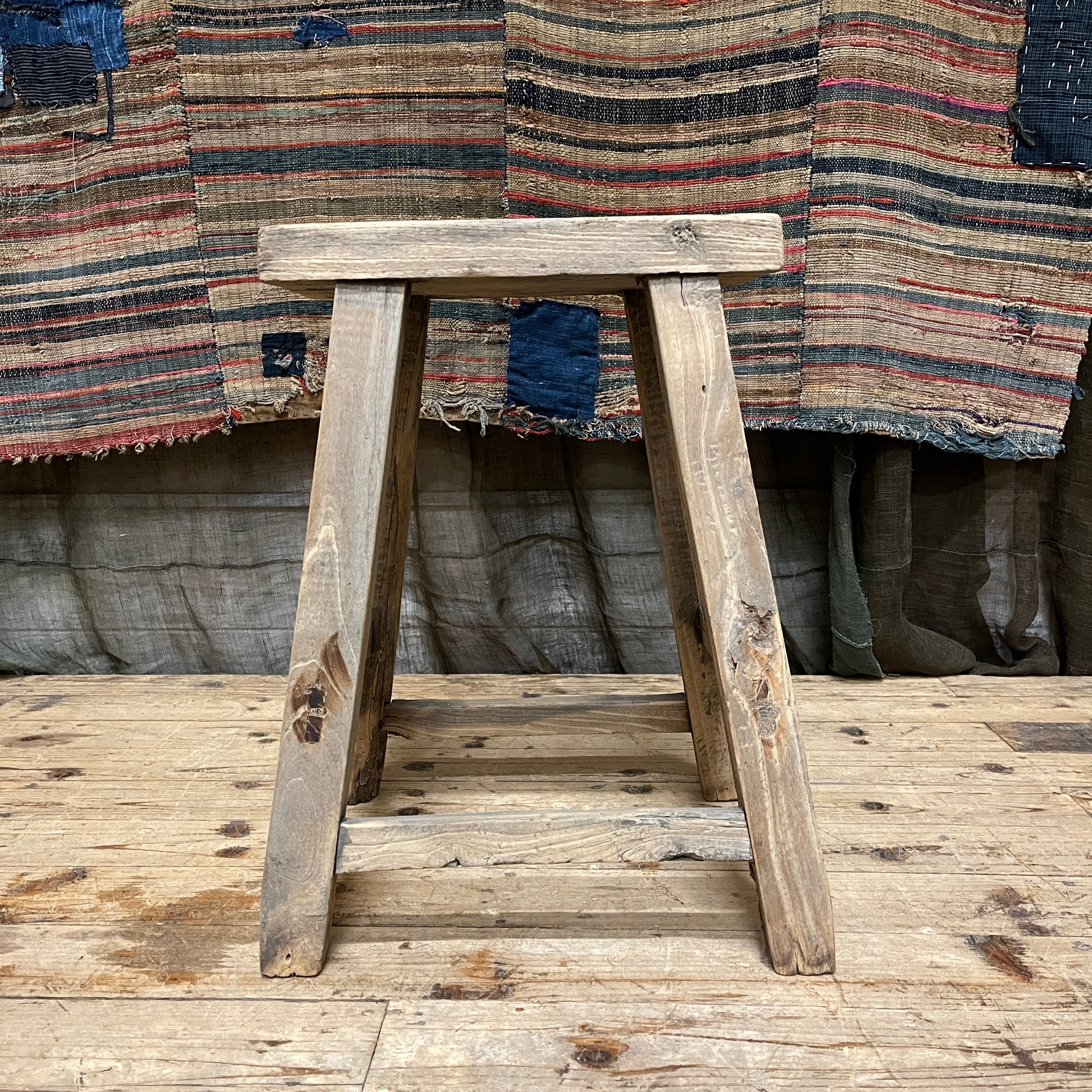 Chinese Provincial Elm Stool