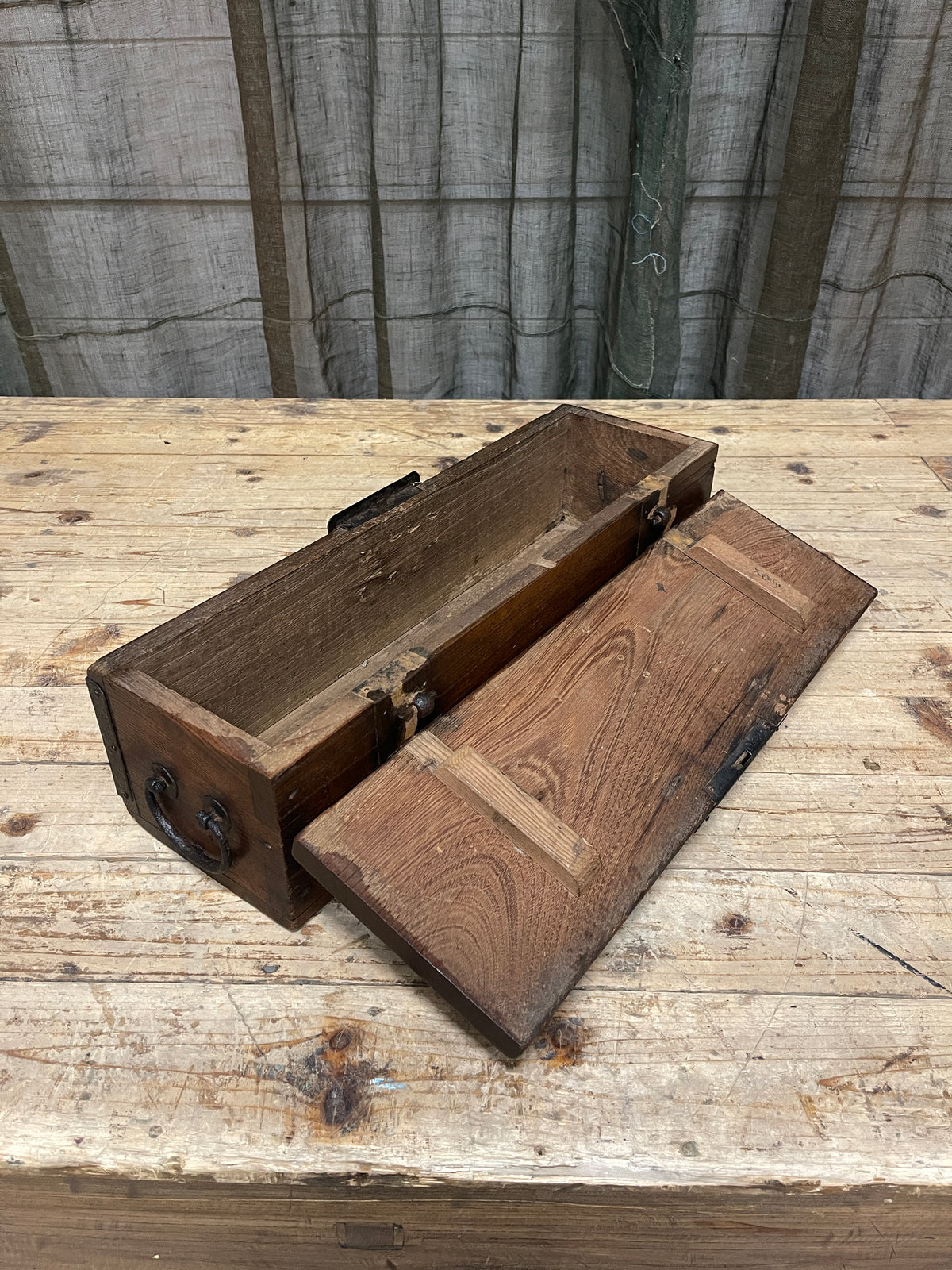 Japanese Zeni Bako, Cash Box - Elm