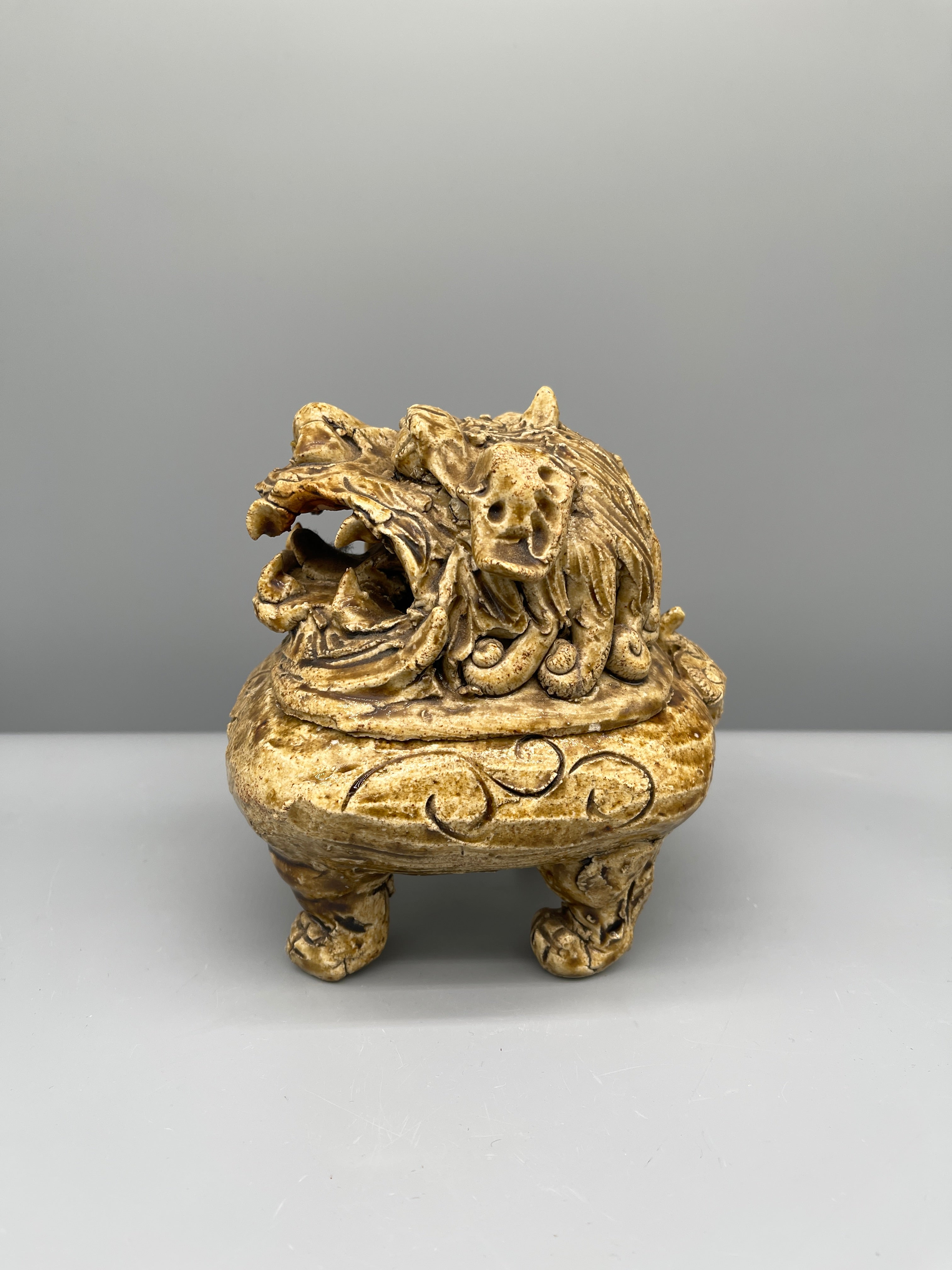 Japanese Koro, Incense Burner, Shi Shi- shaped