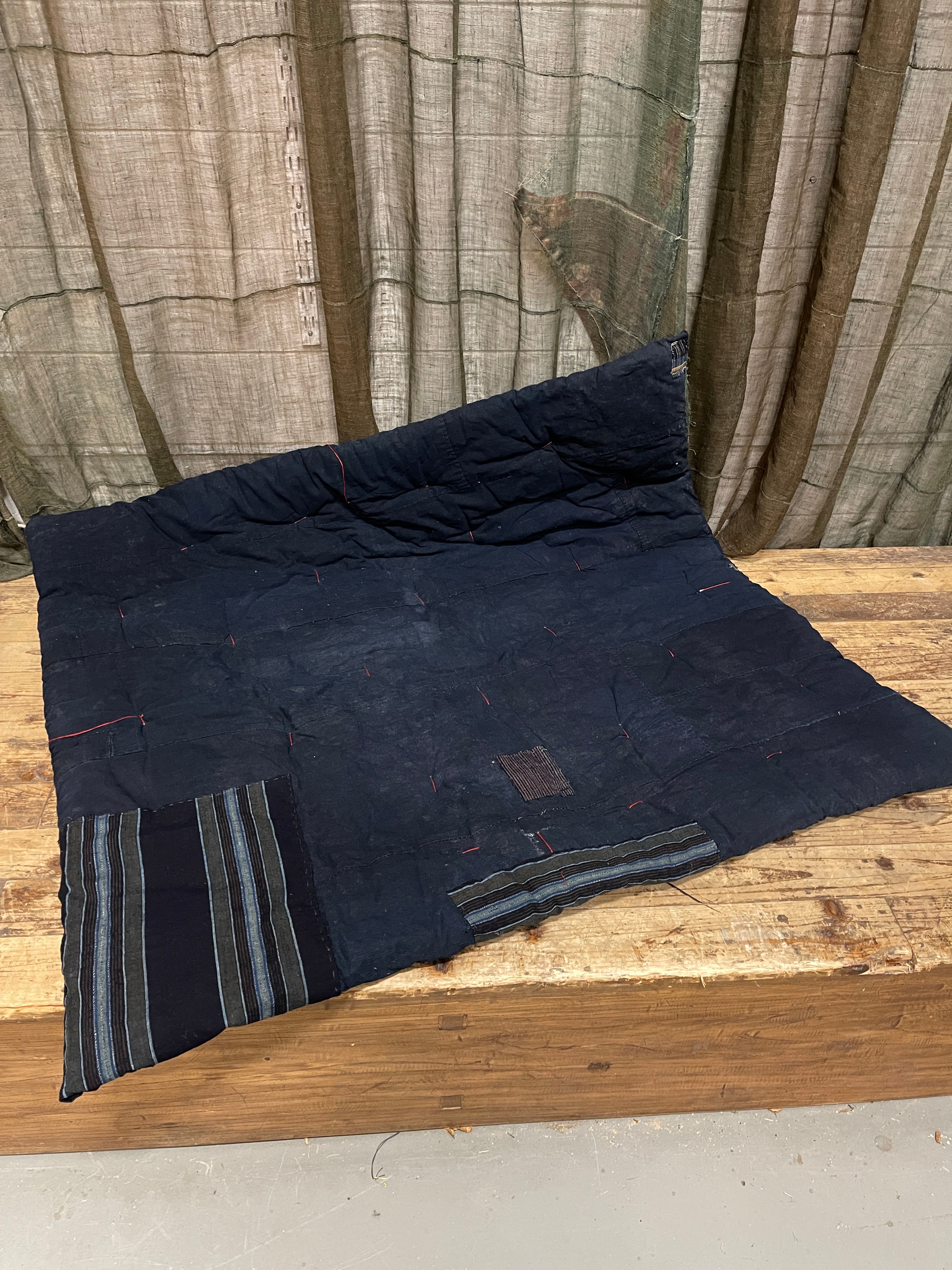 Antique Japanese Indigo Cotton Futon | Meiji