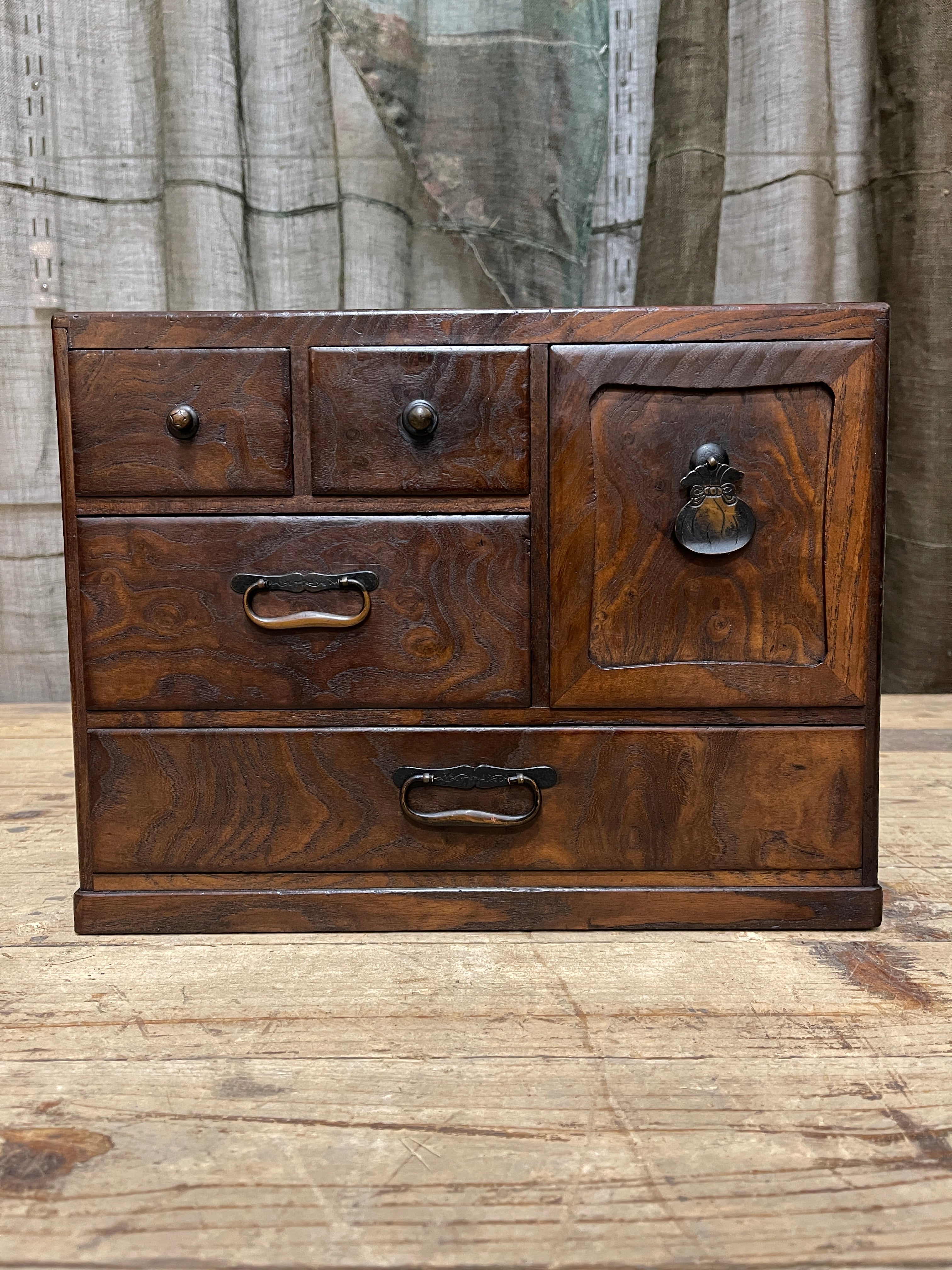 Japanese Small Make Up Chest - Elm | 1920's