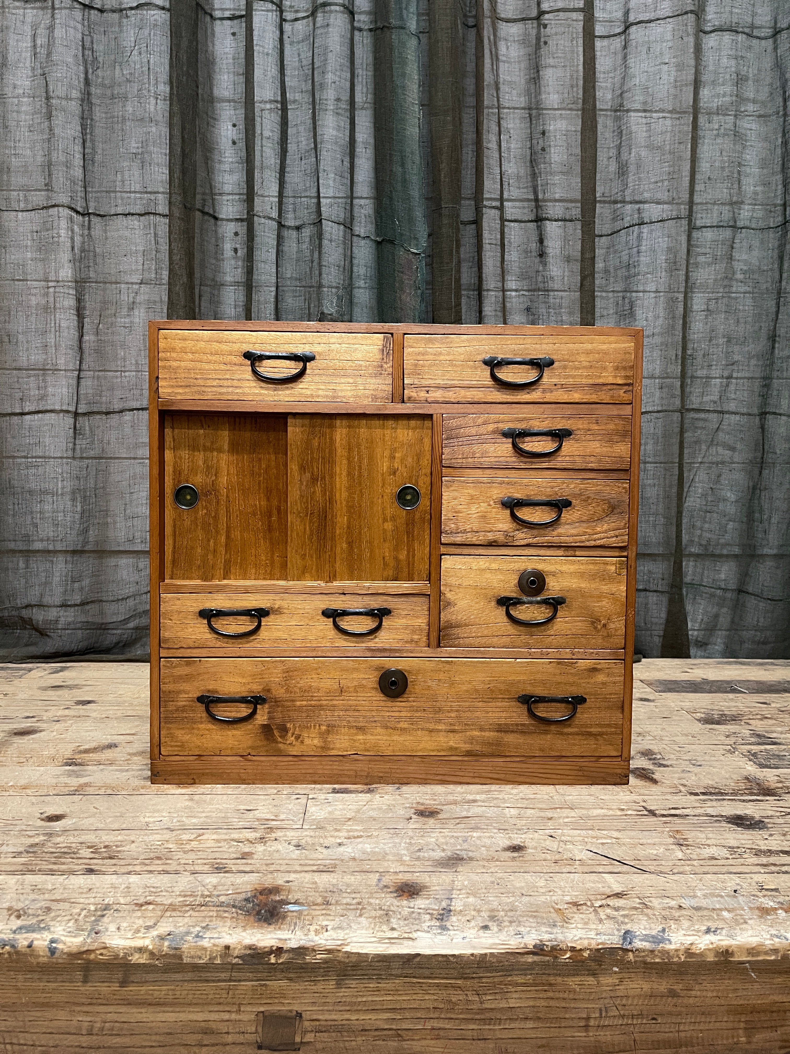 Ko Dansu, Japanese Side Cabinet - Paulownia & Cedar| Showa