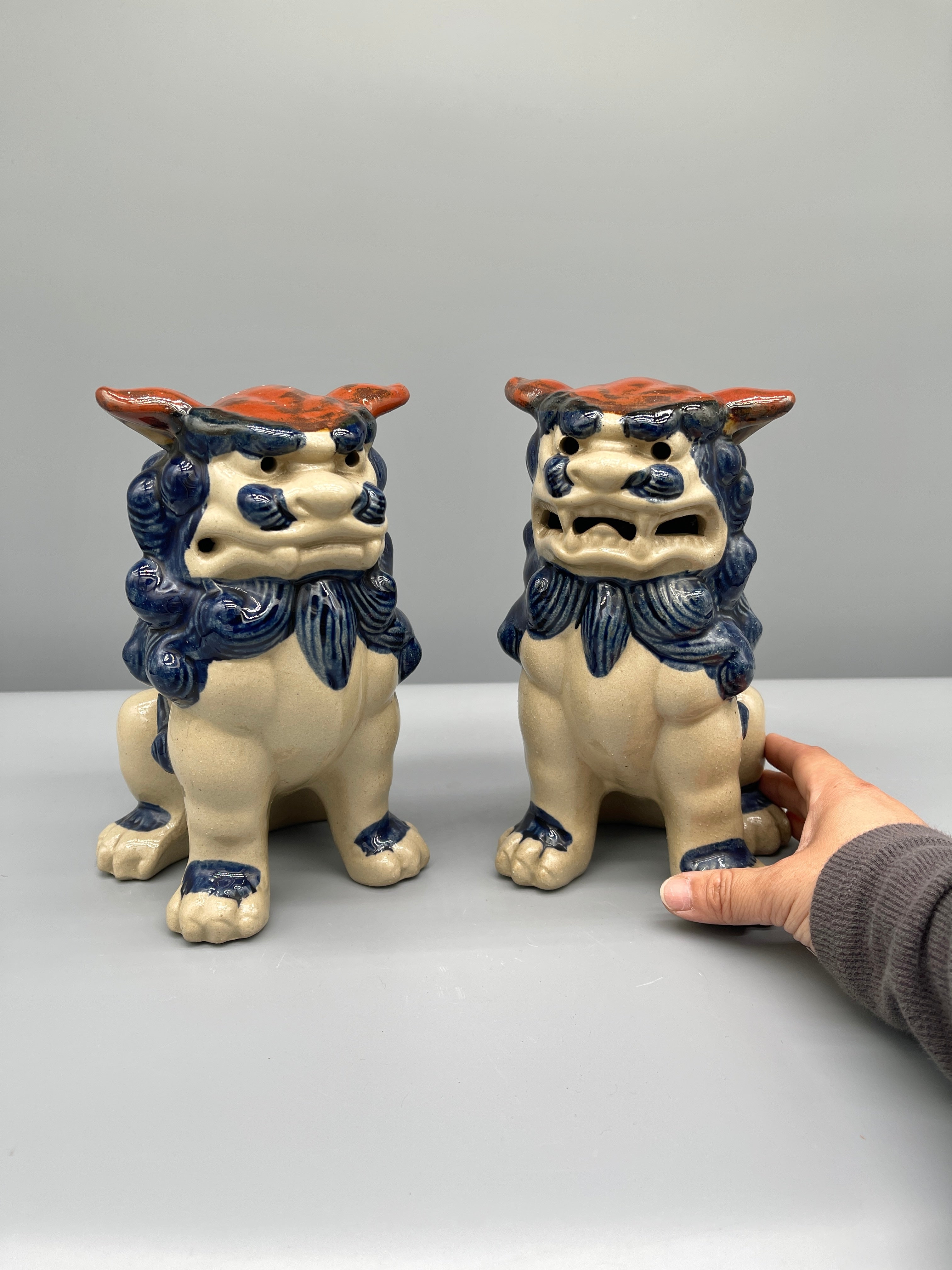 A Pair Of Japanese Pottery Shi-Sa | c.1970