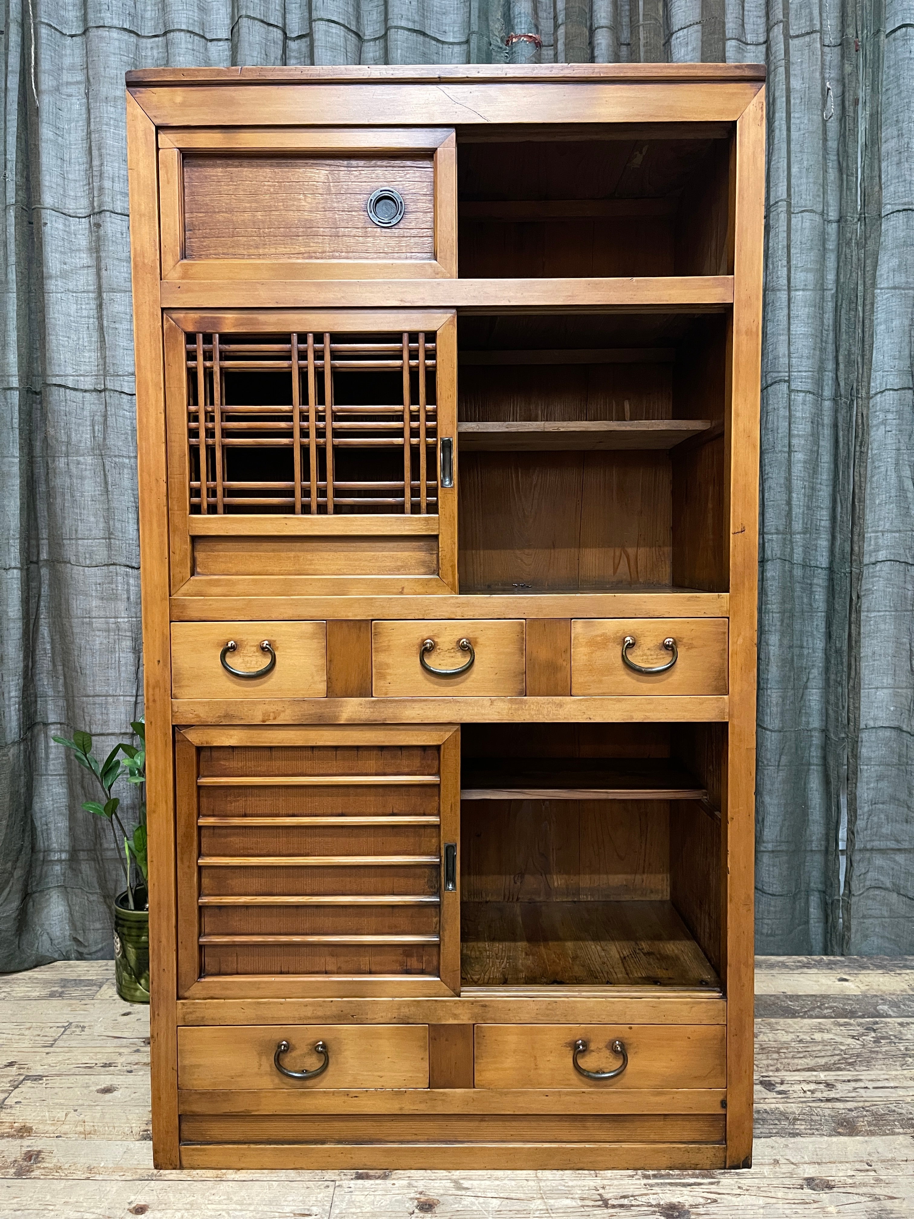 Japanese Mizuya, Kitchen Cabinet - Cedar & Cypress | Taisho, c.1915