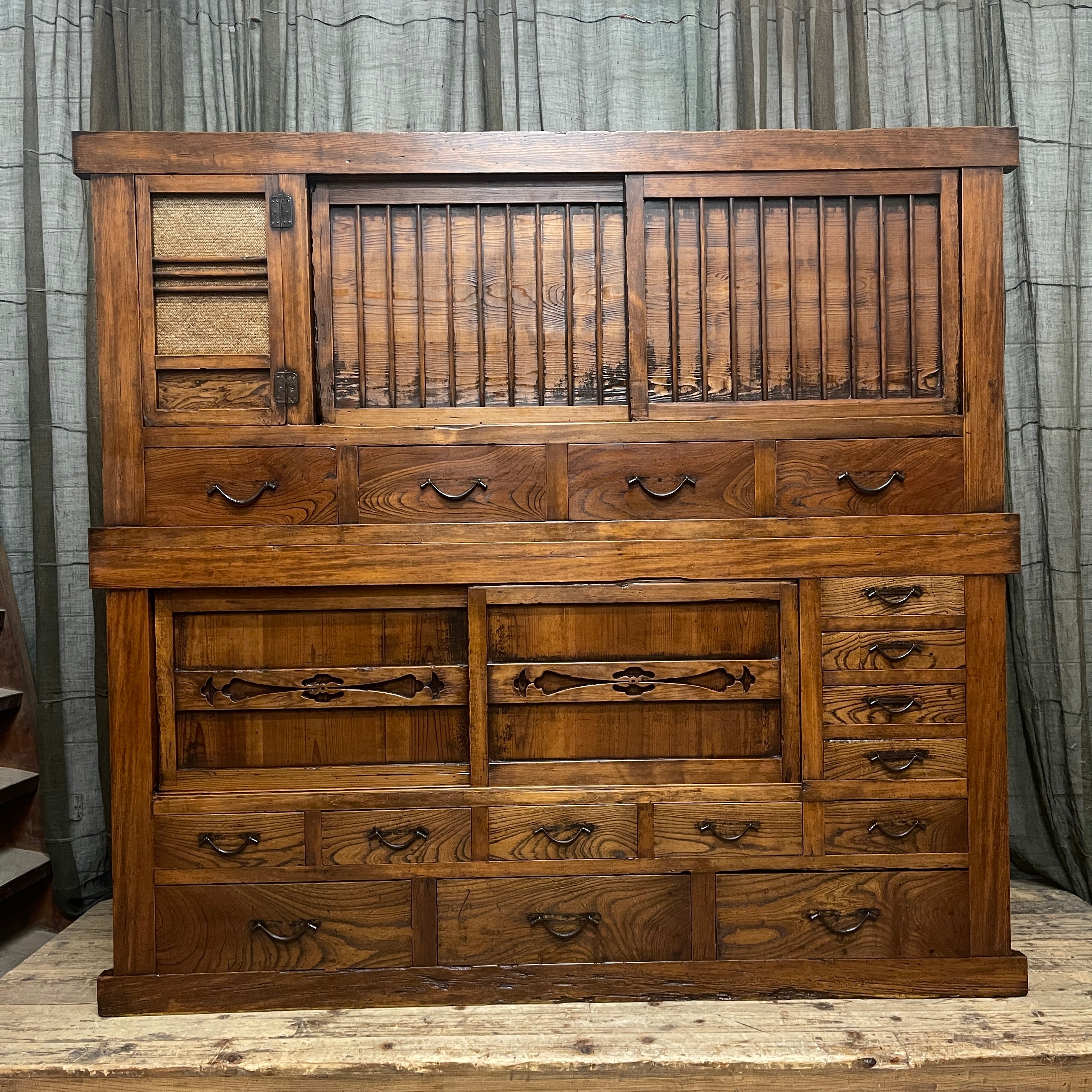 Japanese Mizuya, Kitchen Cabinet - Cedar & Cypress & Elm | Meiji