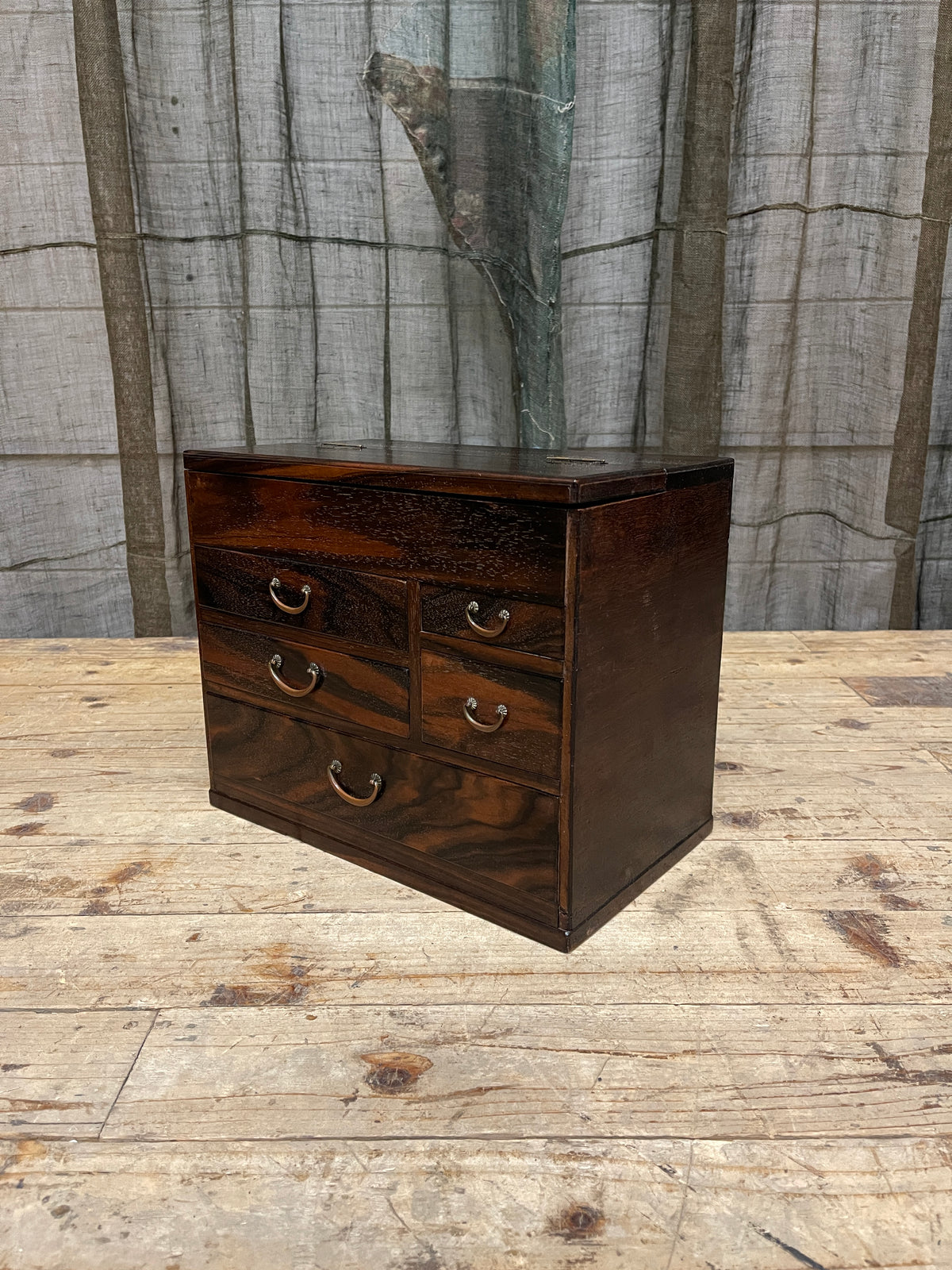 Vintage Japanese Sewing Box, Hari Bako | Taisho