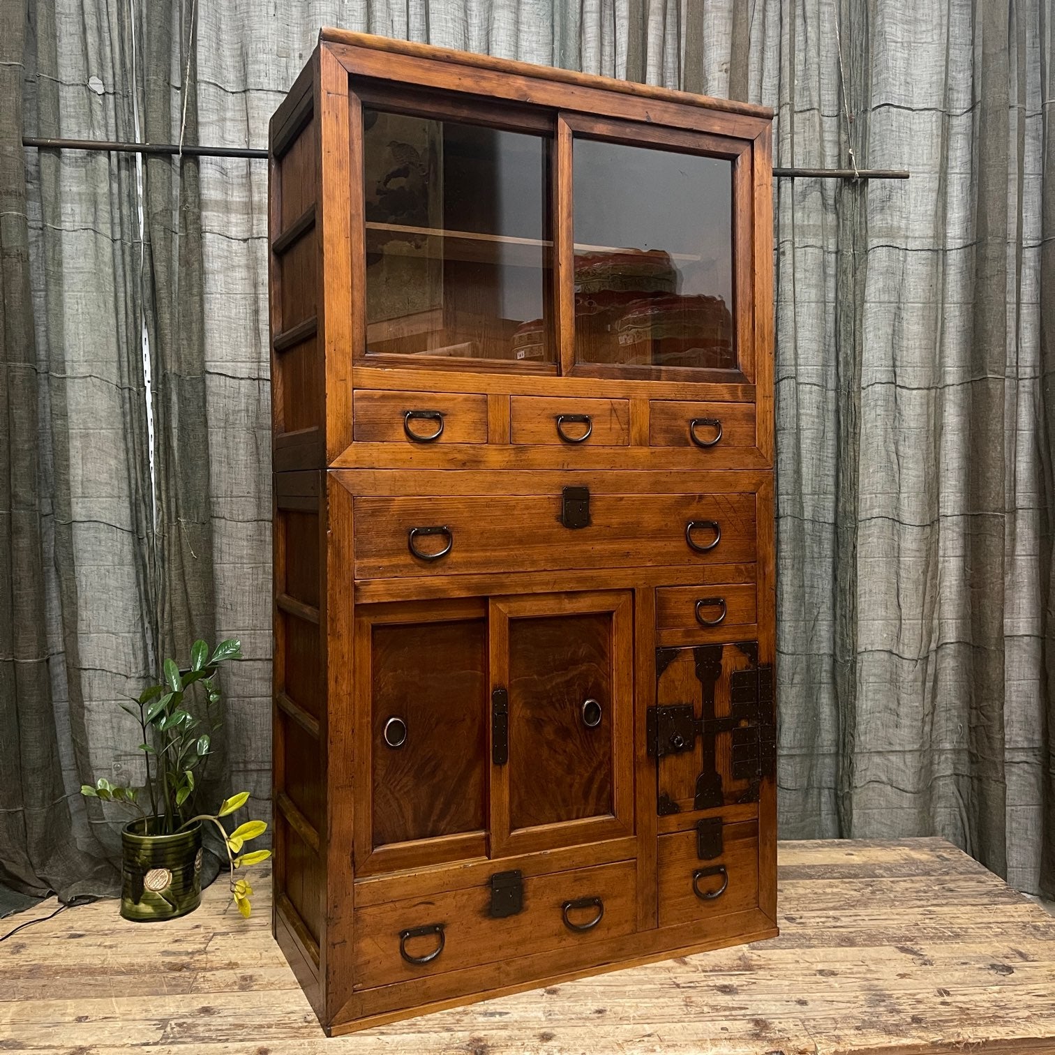 Japanese Shop Cabinet - Cedar & Cypress | Meiji, Late 1800's