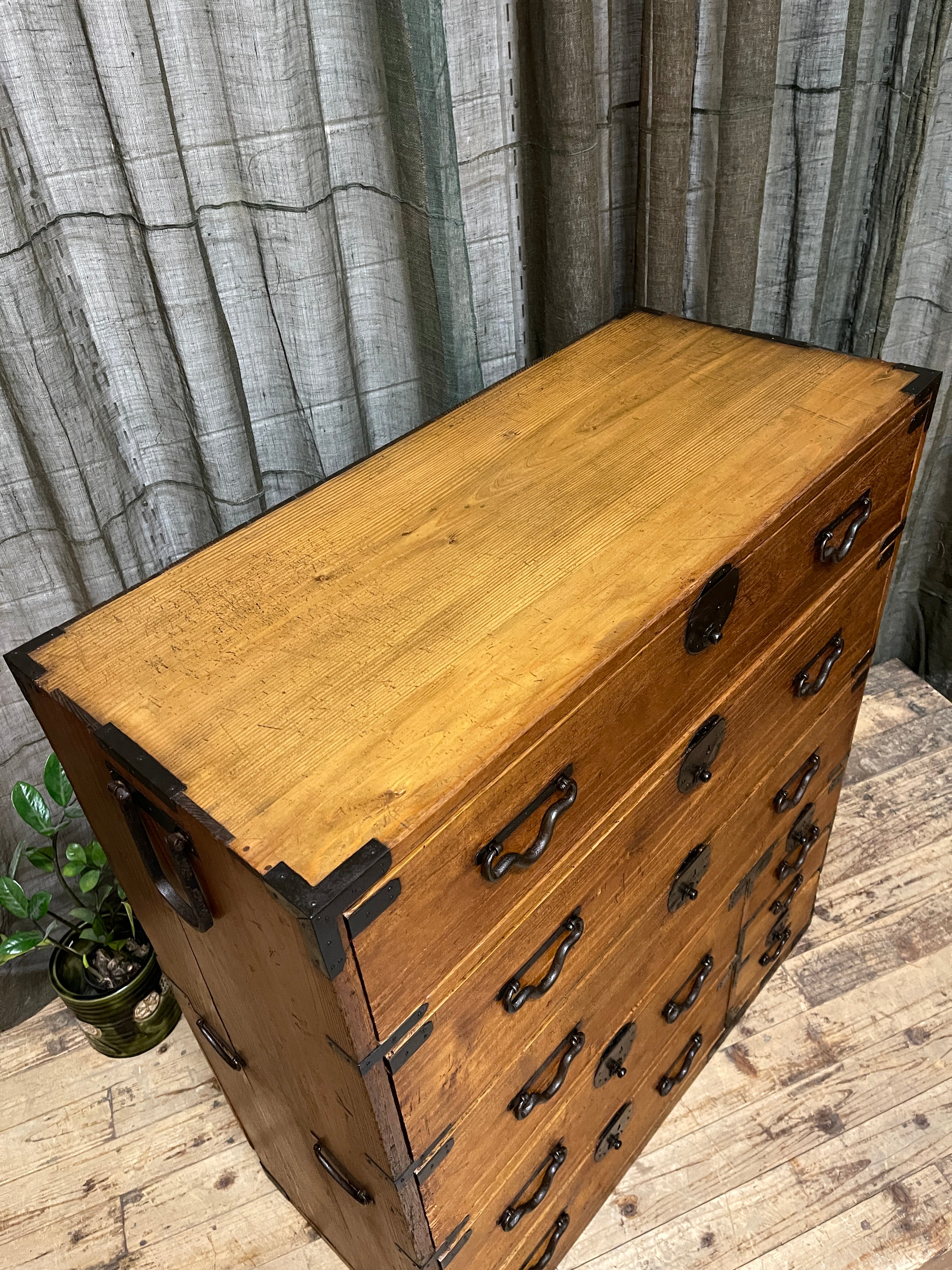 Japanese Kimono Chest of Drawers - Cypress, Paulownia | Meiji, c.1890