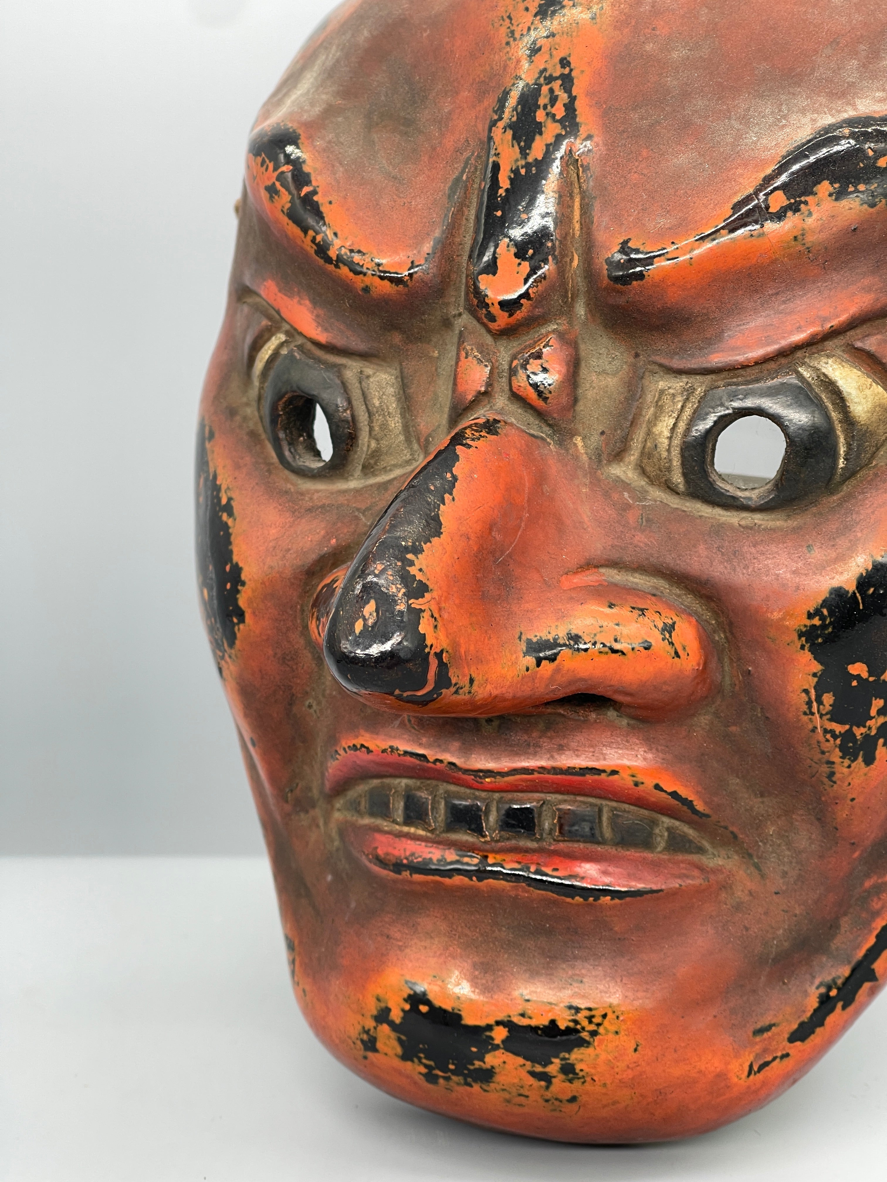 Vintage Japanese Bugaku Mask - Kitoku Mask