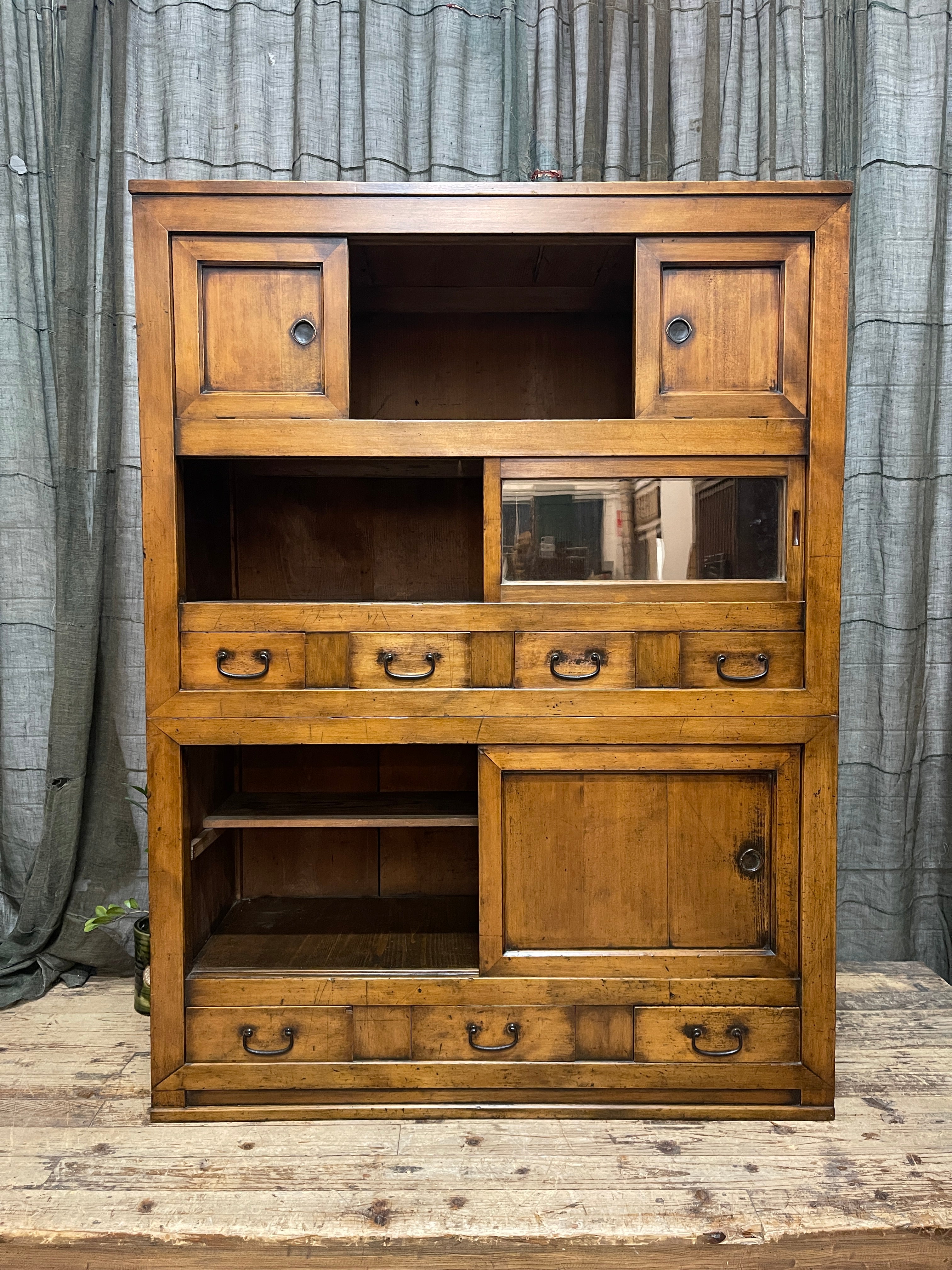 Japanese Mizuya, Kitchen Cabinet - Cedar & Cypress | Taisho, c.1915