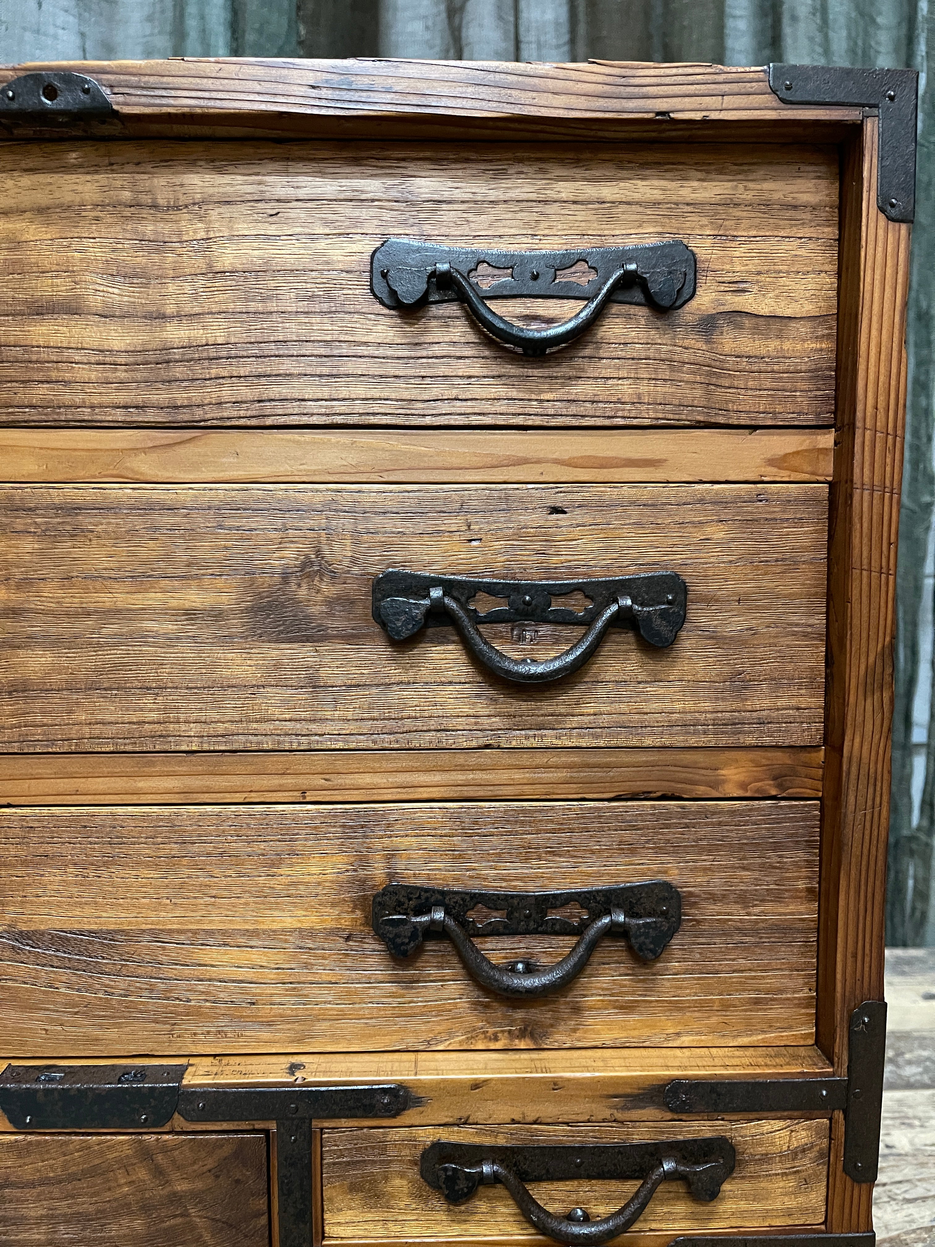 Ko Dansu, Japanese Side Cabinet - Paulownia & Cypress | Meiji