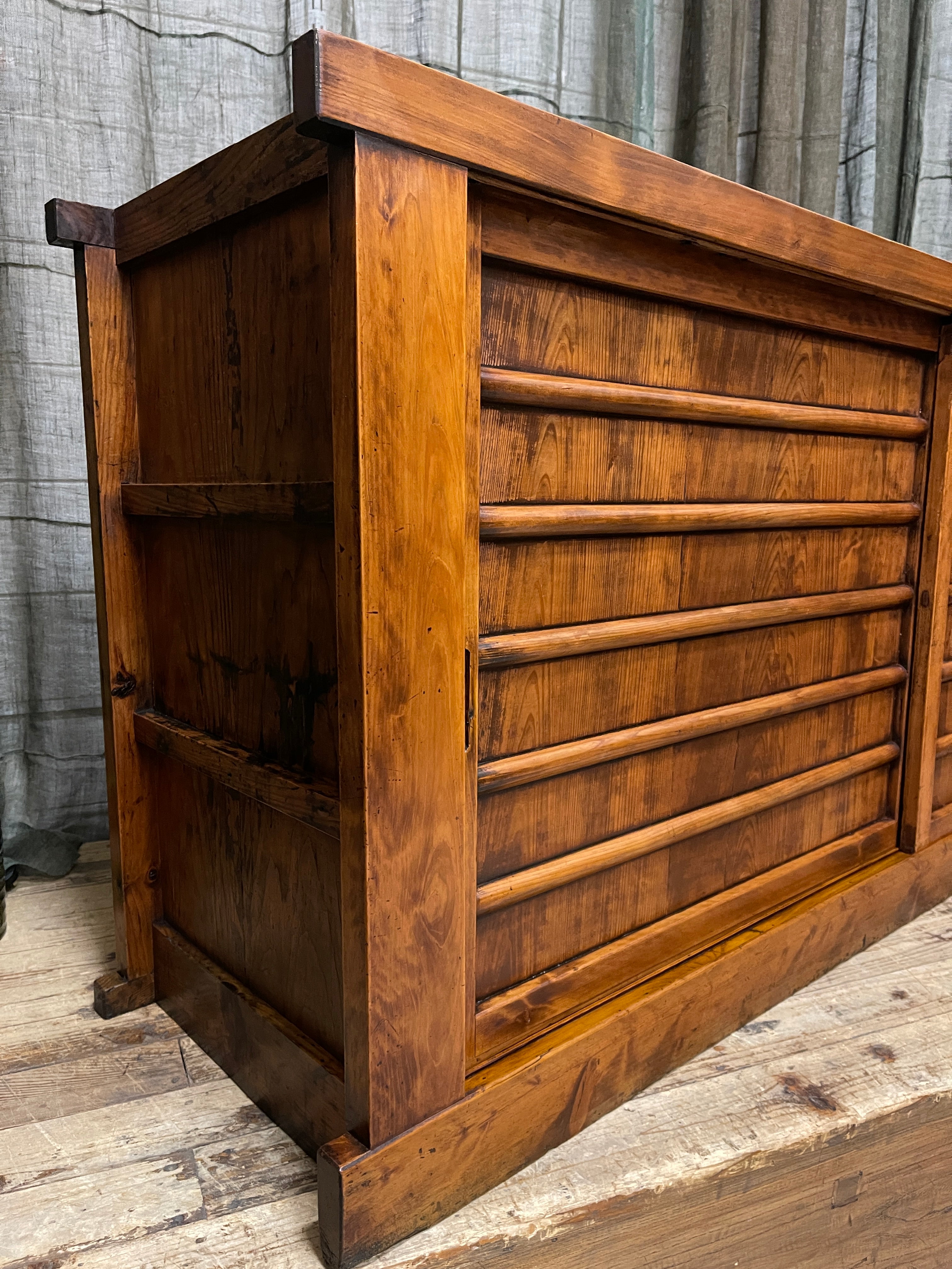 Antique Japanese Sideboard - Cedar & Cypress | Meiji
