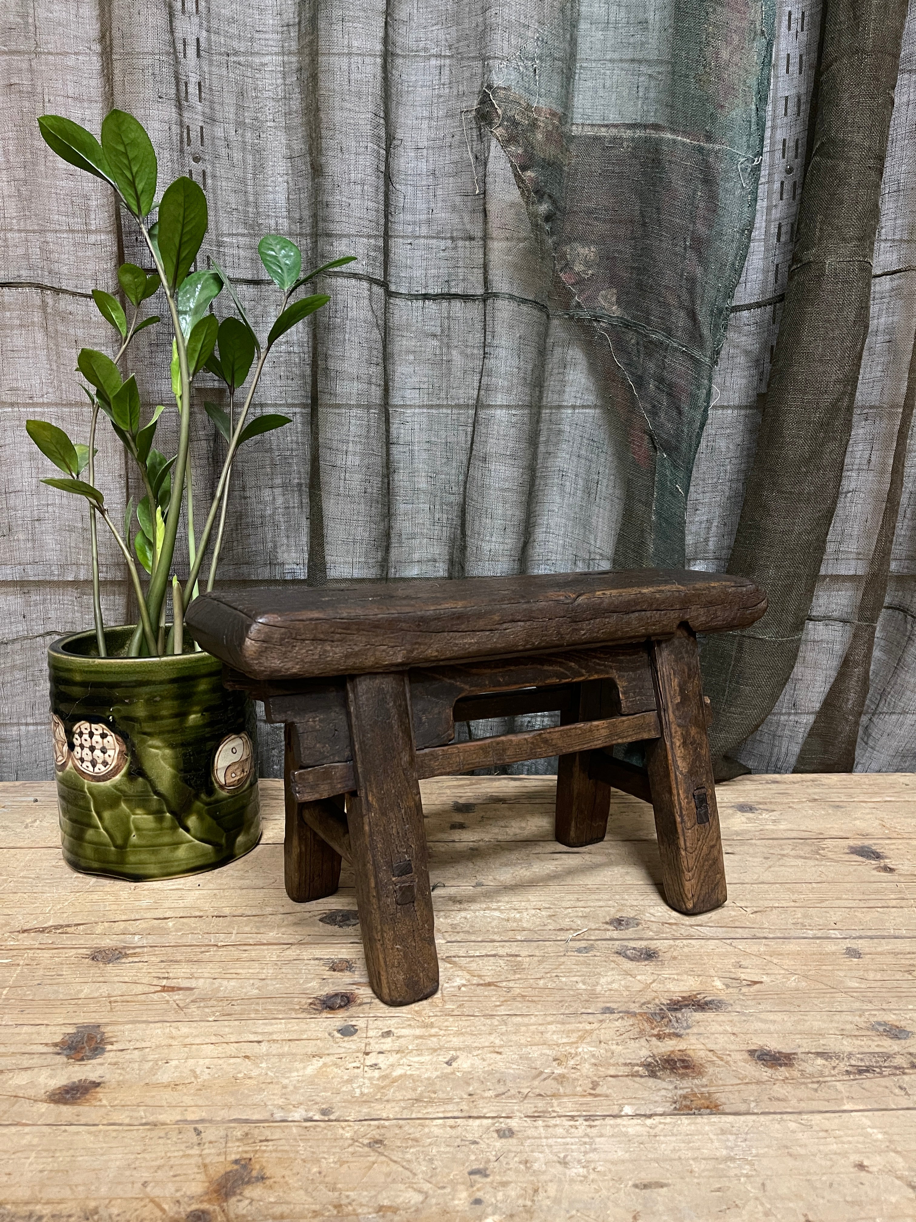 Antique Chinese Provincial Mini Stool