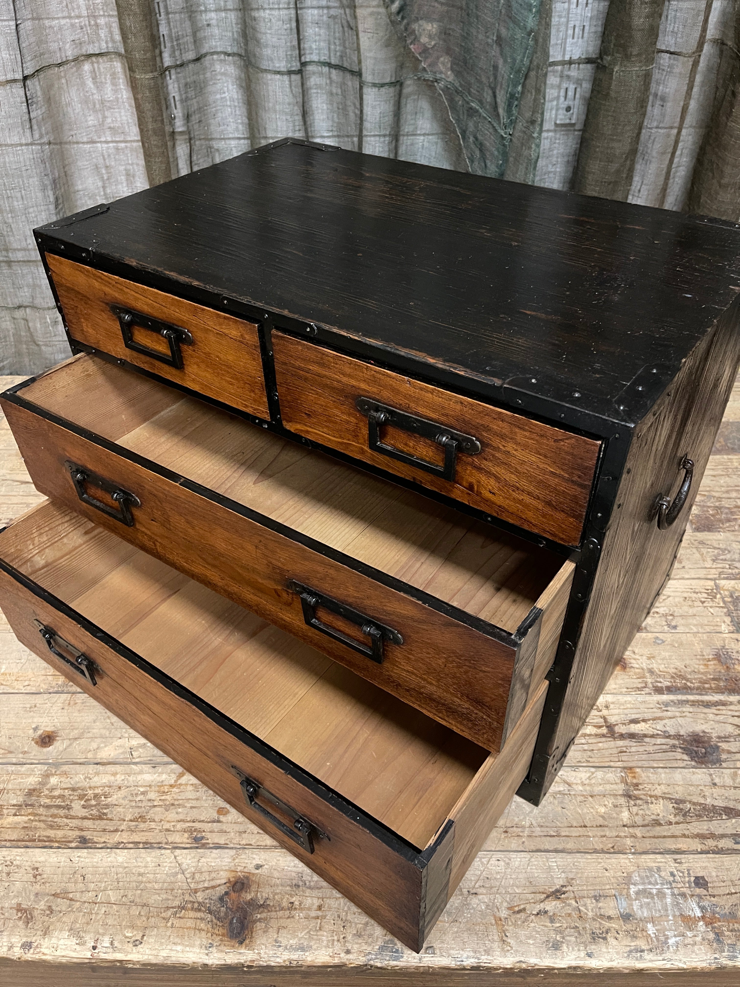 Japanese 4 Drawer Chest - Cedar & Paulownia | Meiji