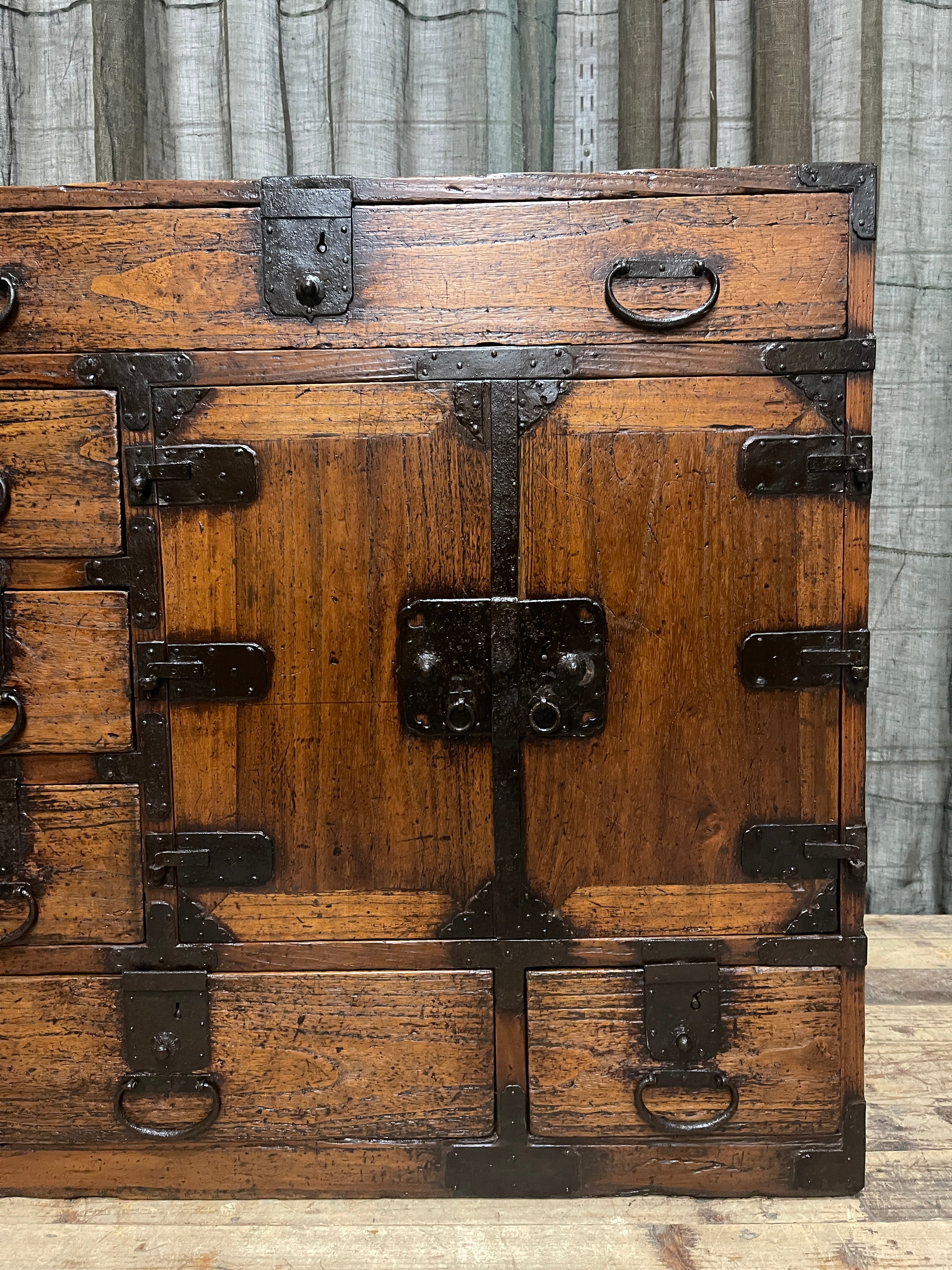 Antique Japanese Choba Dansu, Merchant’s Chest – Cypress & Paulownia | Edo, Mid 1800's