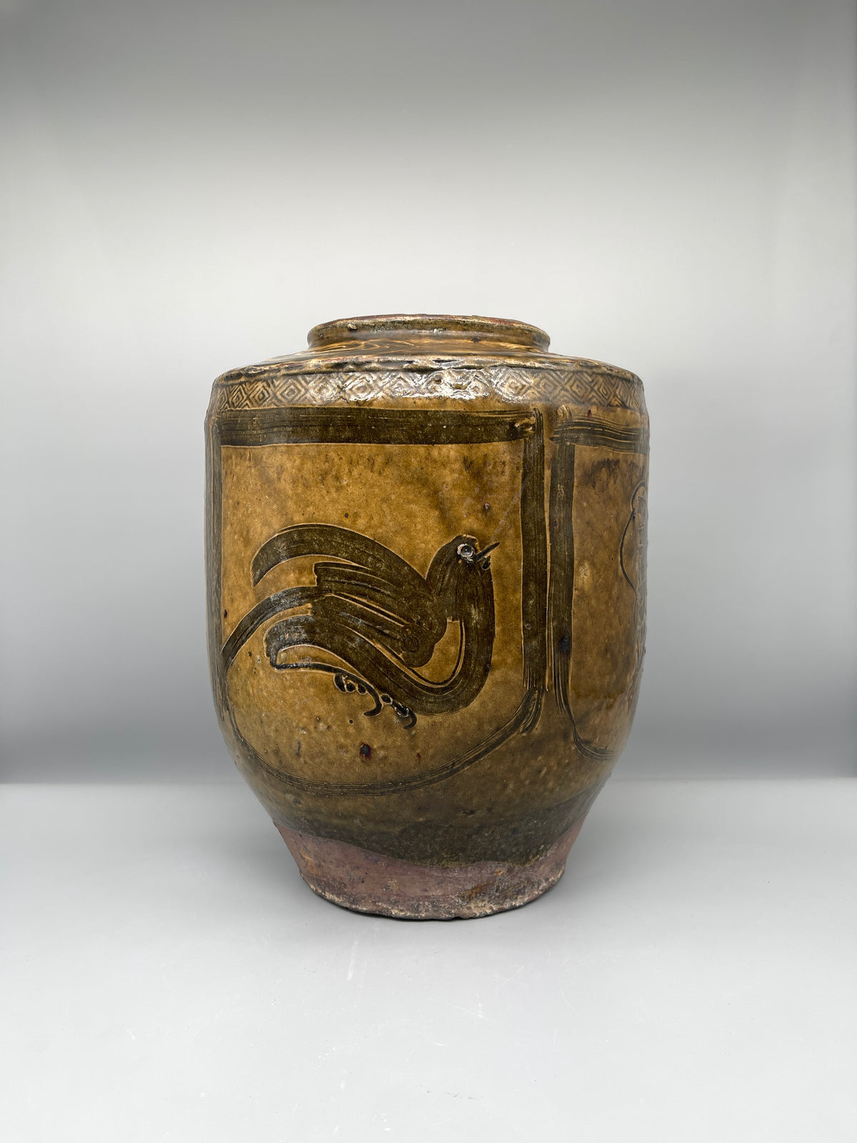 Vintage Chinese Pottery storage Jar