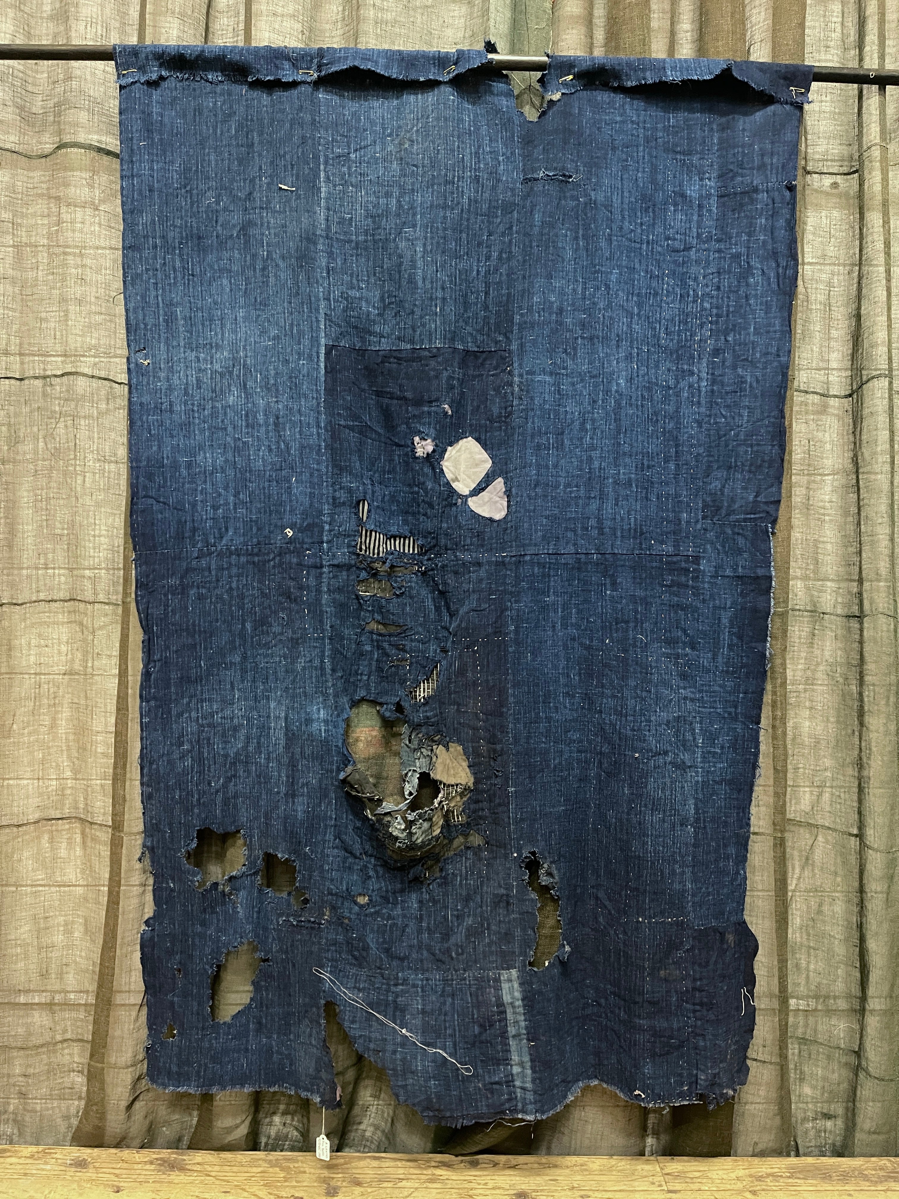 Antique Japanese Indigo Boro Cloth