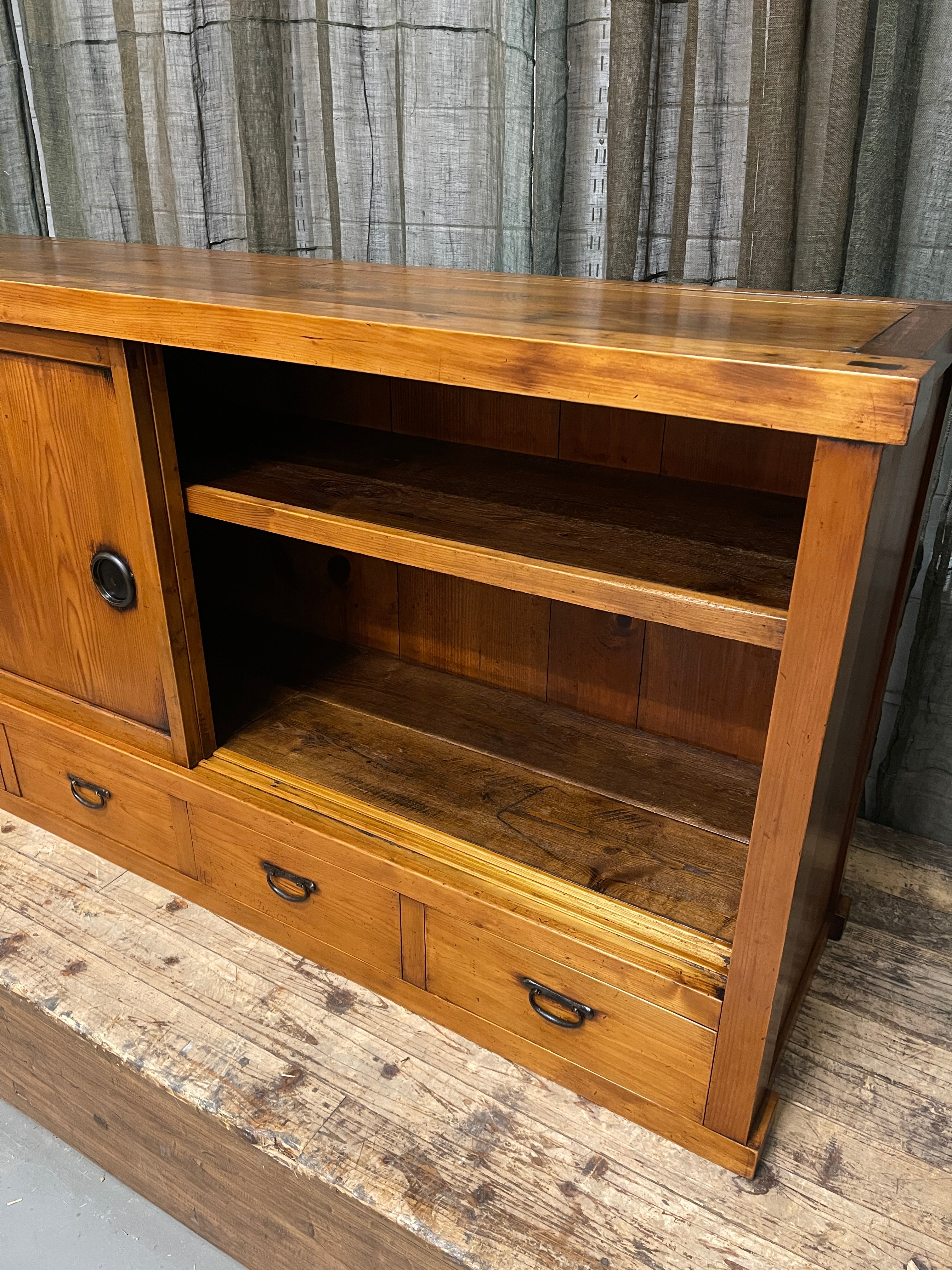 Antique Japanese Sideboard - Cedar & Cypress | Meiji