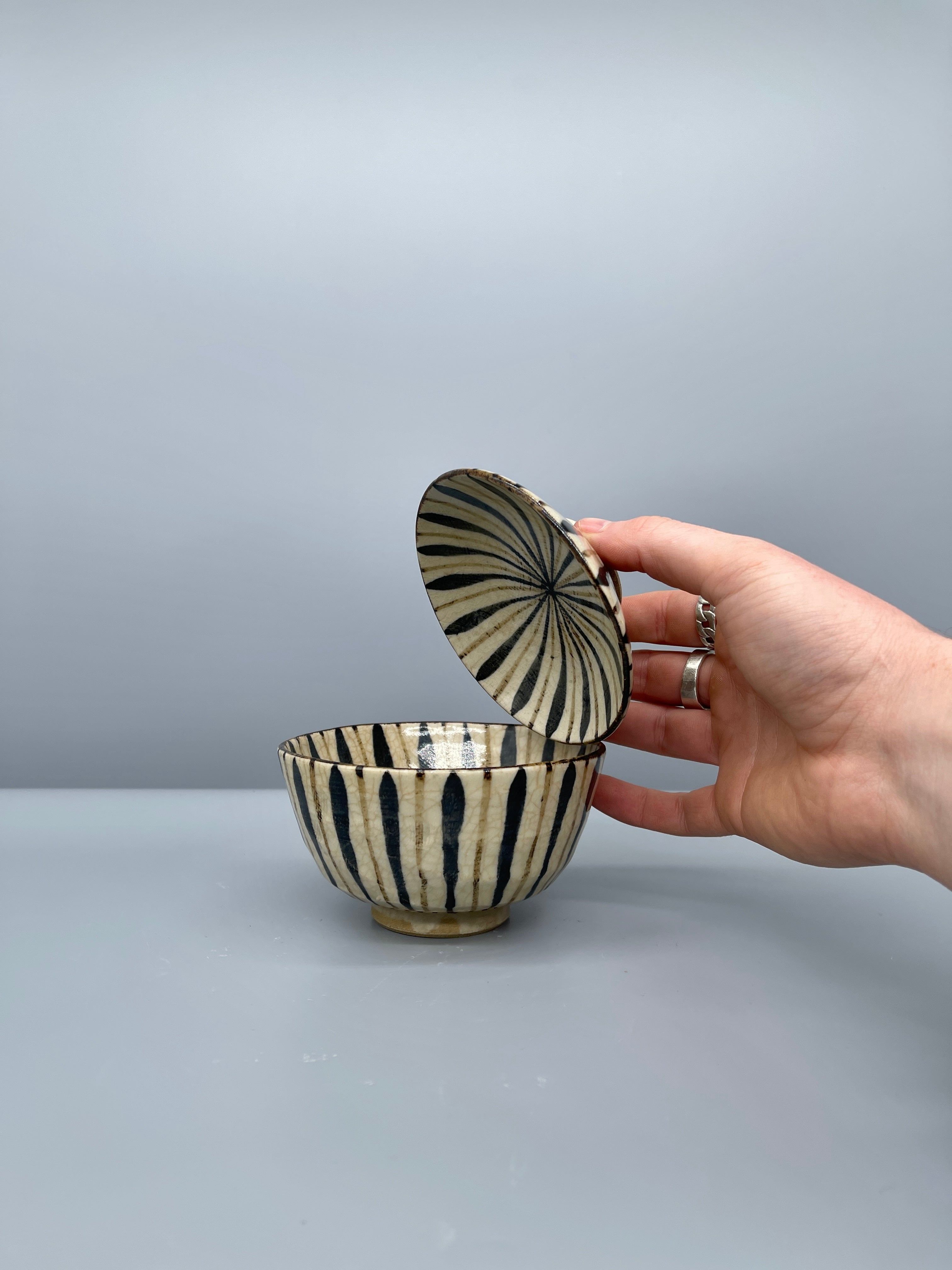 Japanese Lidded Iga Rice Bowl