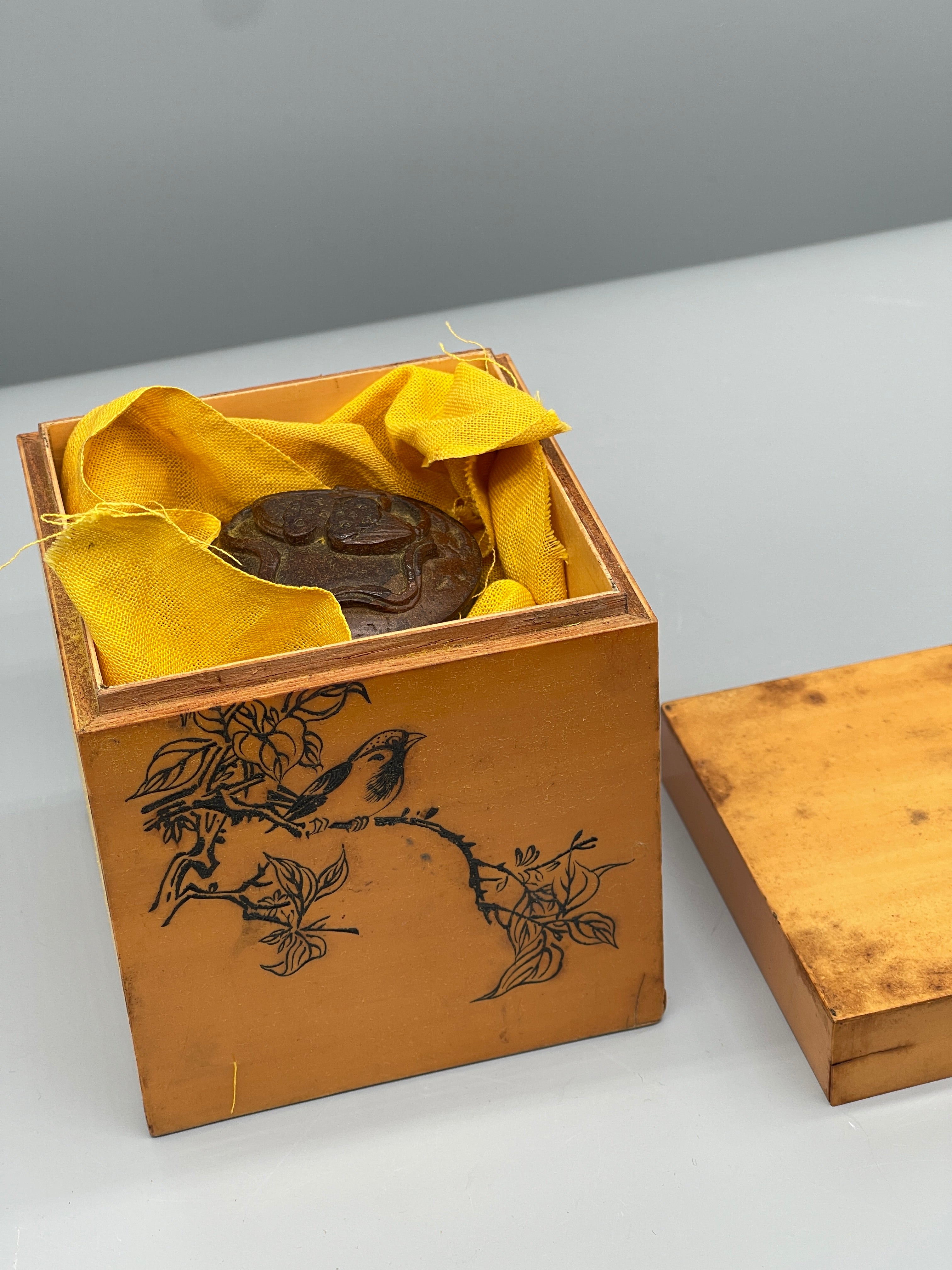 Vintage Japanese Bronze Kogo, Incense Container