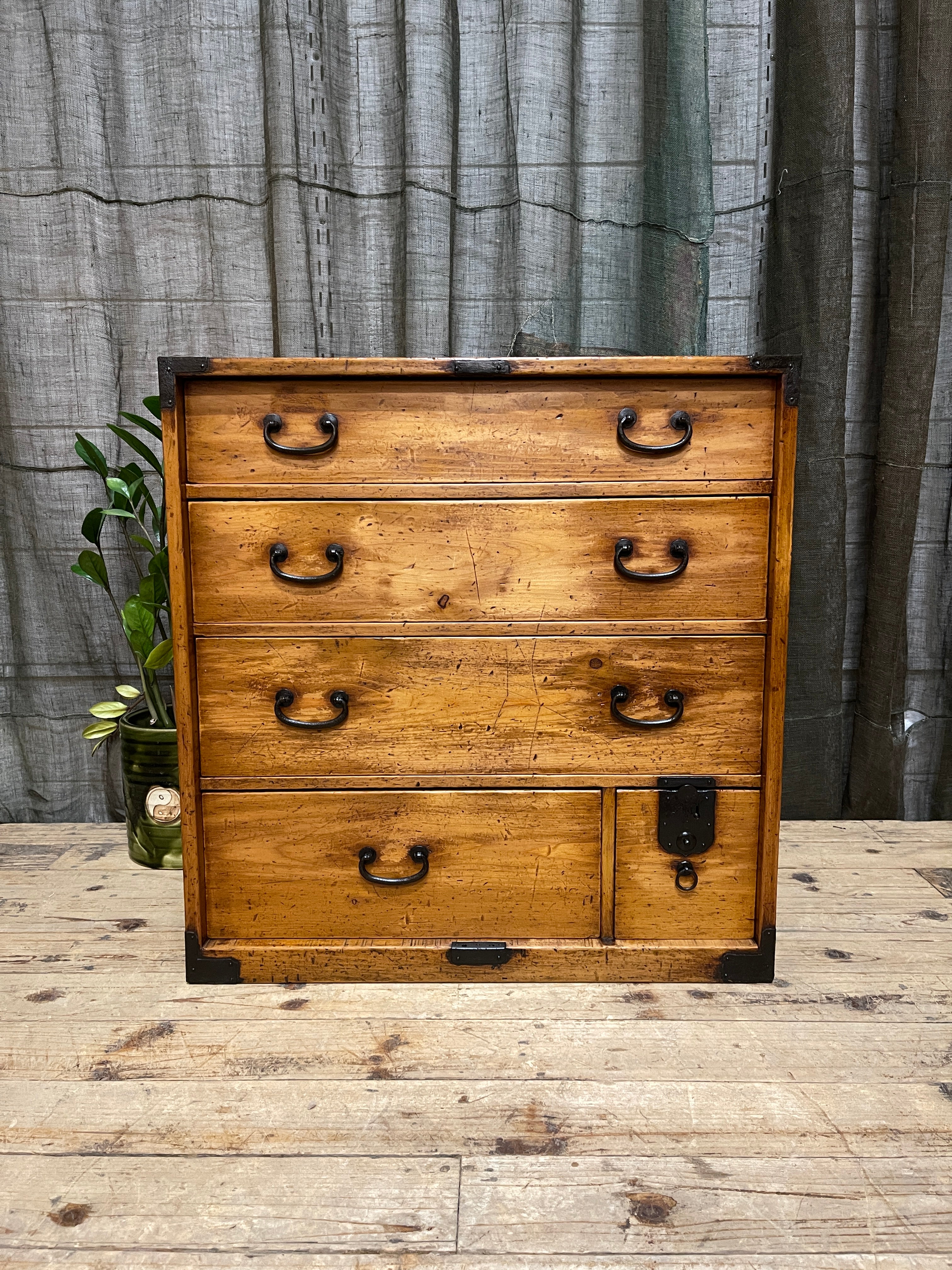 Ko Dansu, Japanese Side Cabinet - Cypress | 1880's