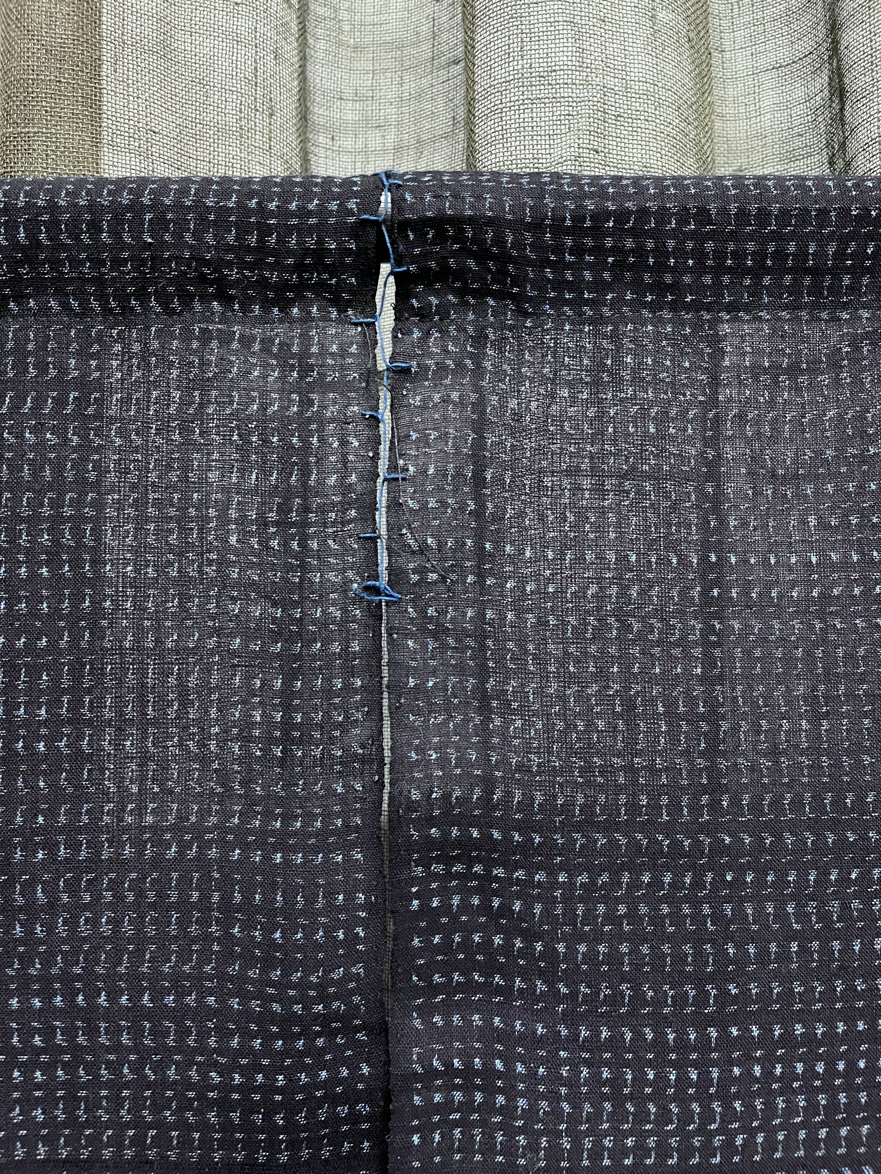 Vintage Japanese Noren - Dark Navy Cotton