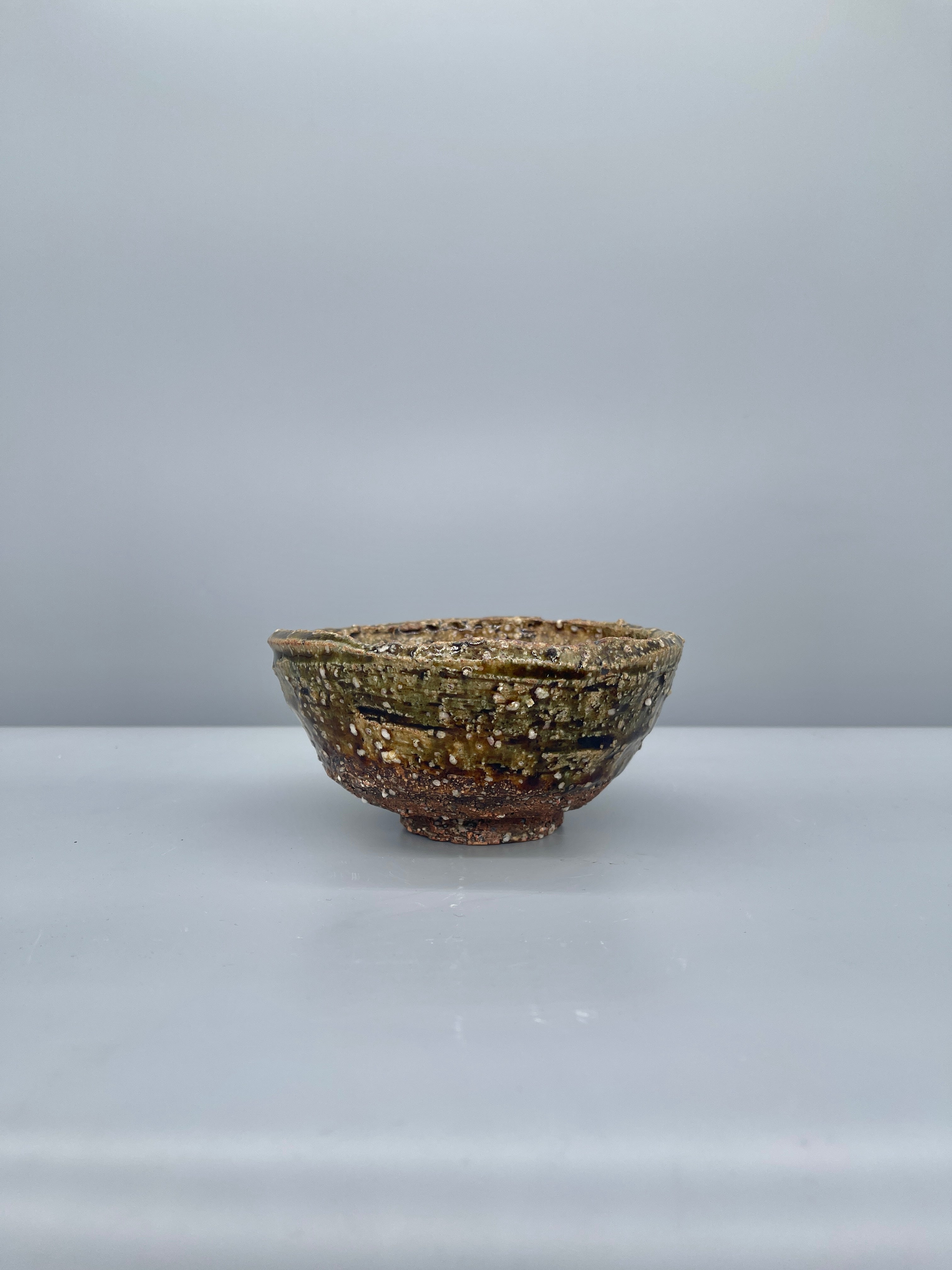Vintage Japanese Textural Chawan, Tea Bowl - Earthy Ash Glaze