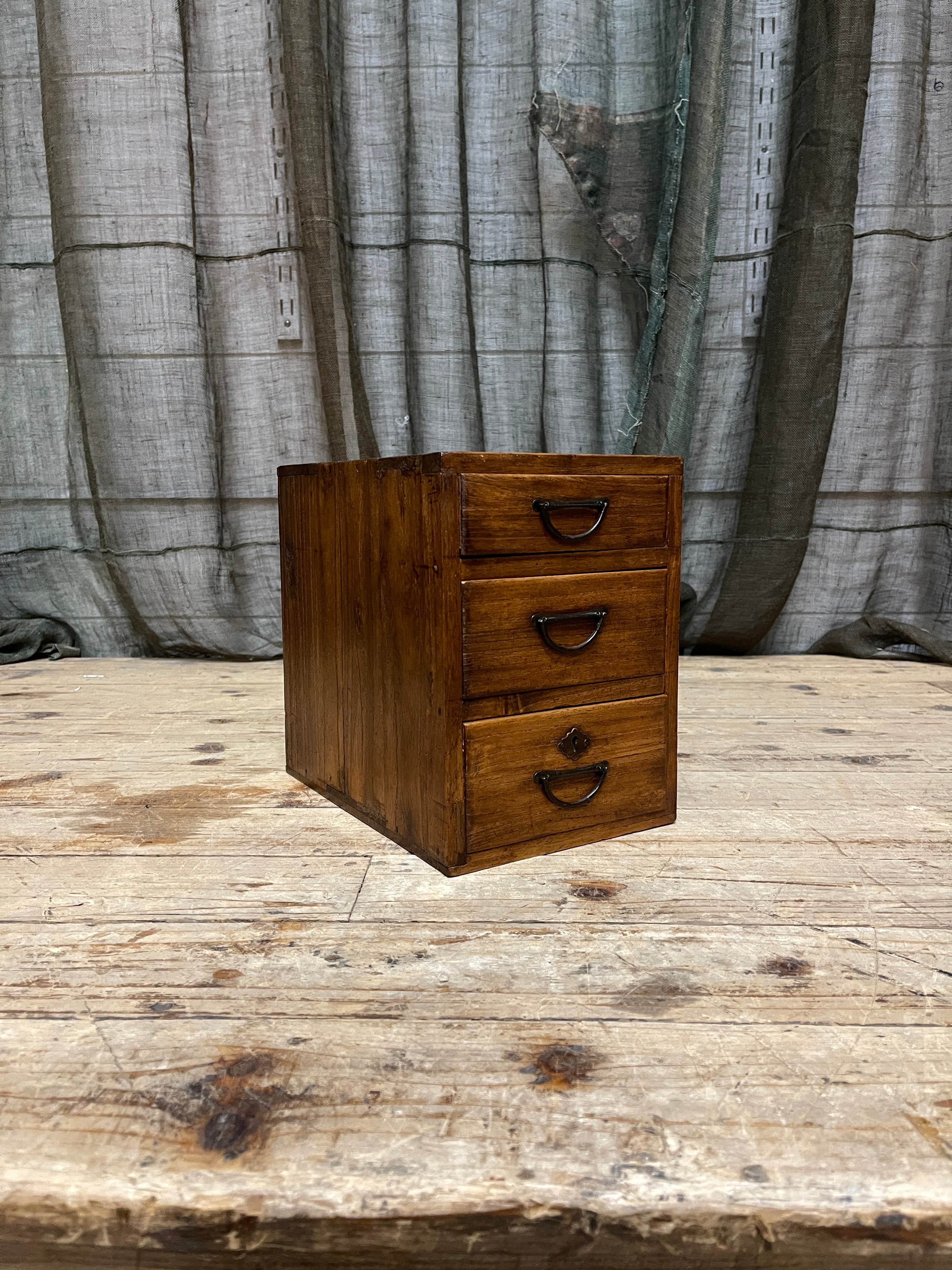 Japanese 3 Drawer Document Box - Paulownia | 1930's