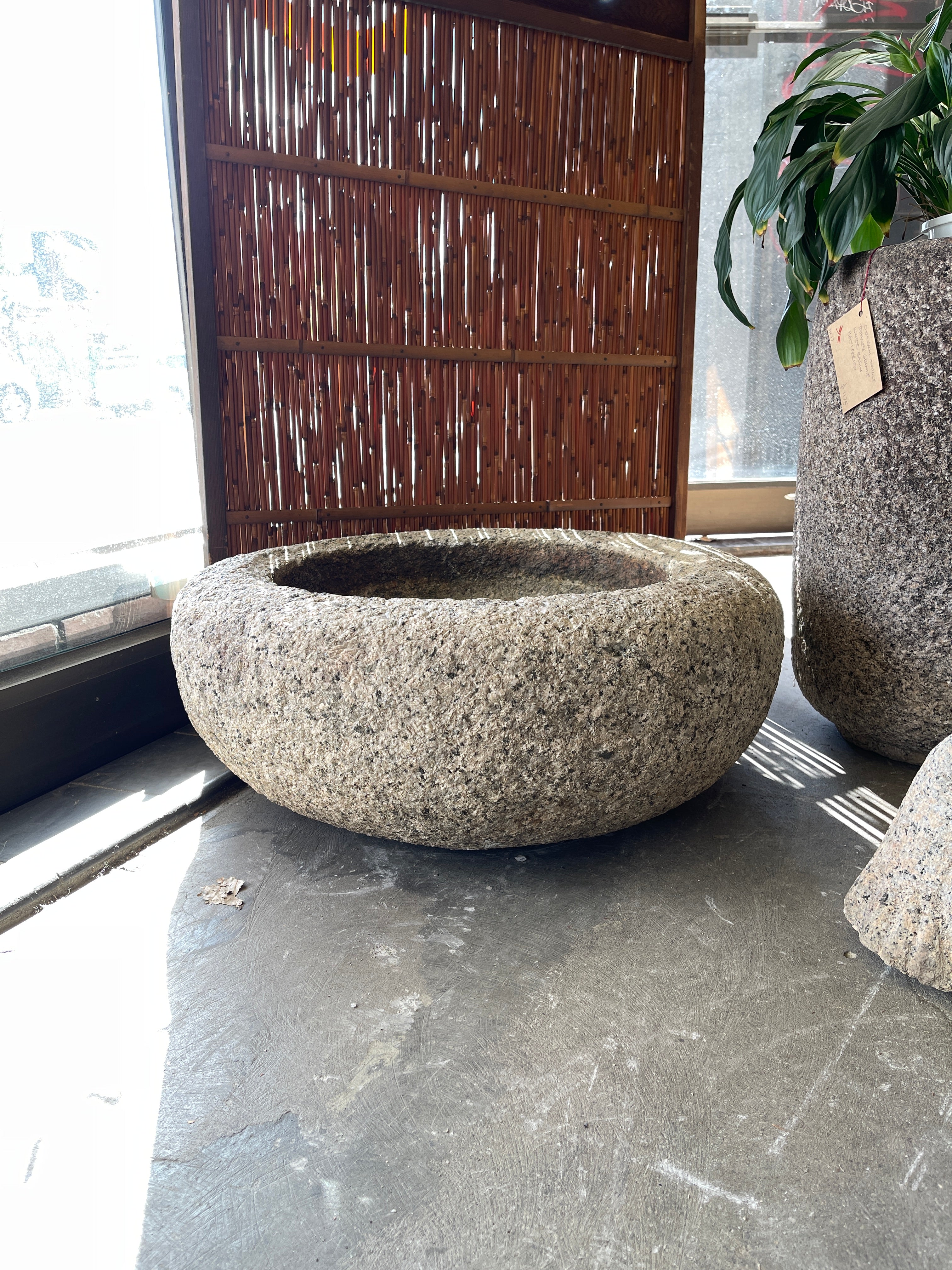 Antique Japanese Chozubachi, Stone Water Basin - Granite | Meiji