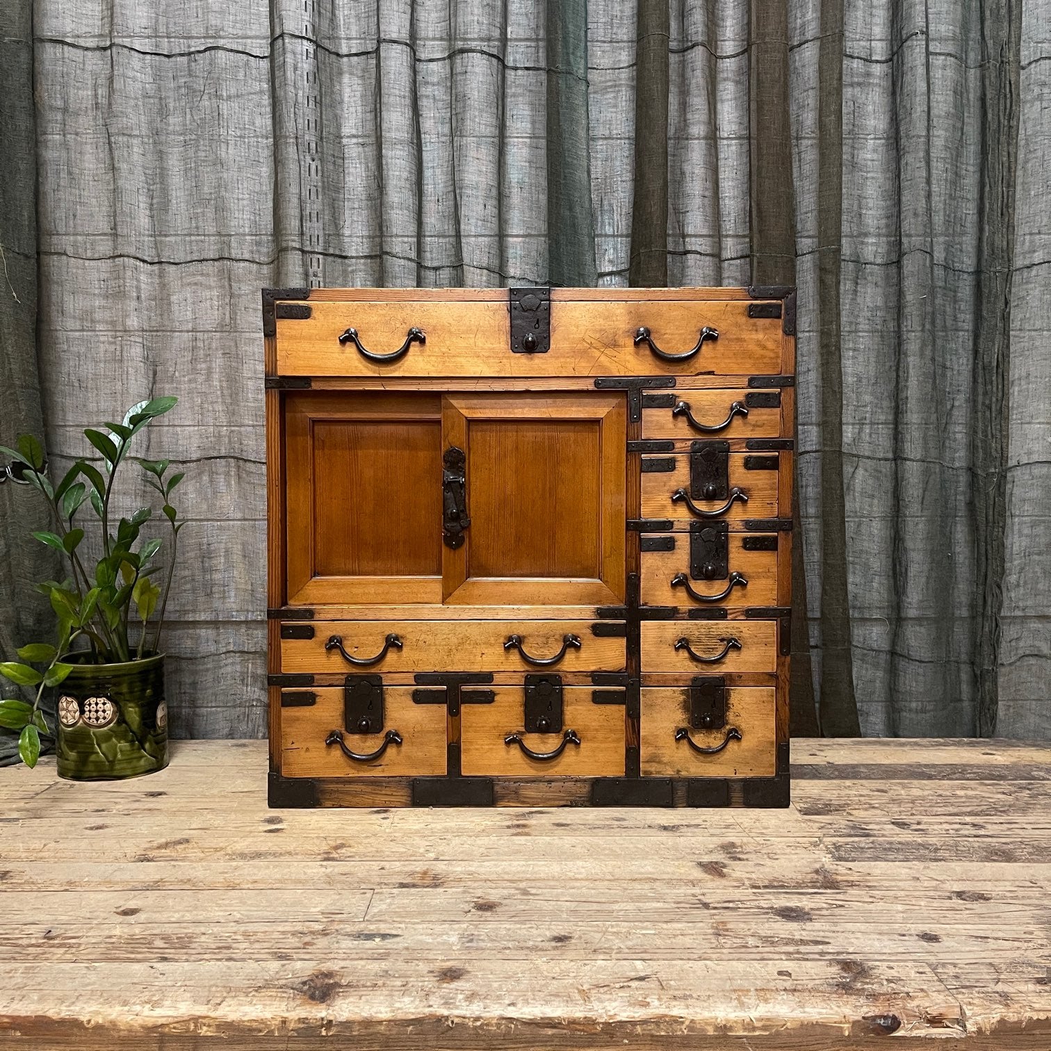Japanese Choba Dansu, Merchant’s Chest – Cedar & Cypress | Meiji c.1890