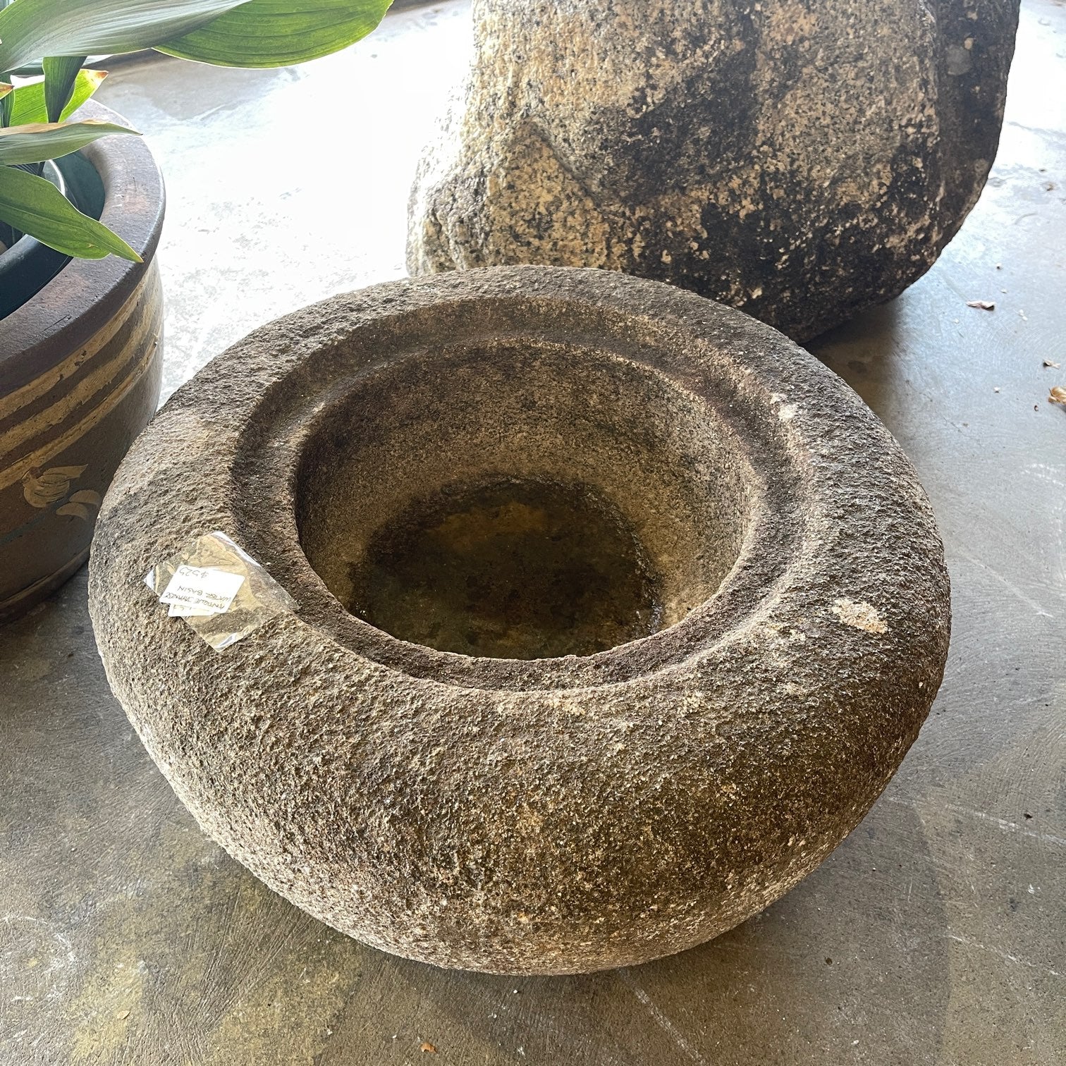 Antique Japanese Chozubachi, Stone Water Basin