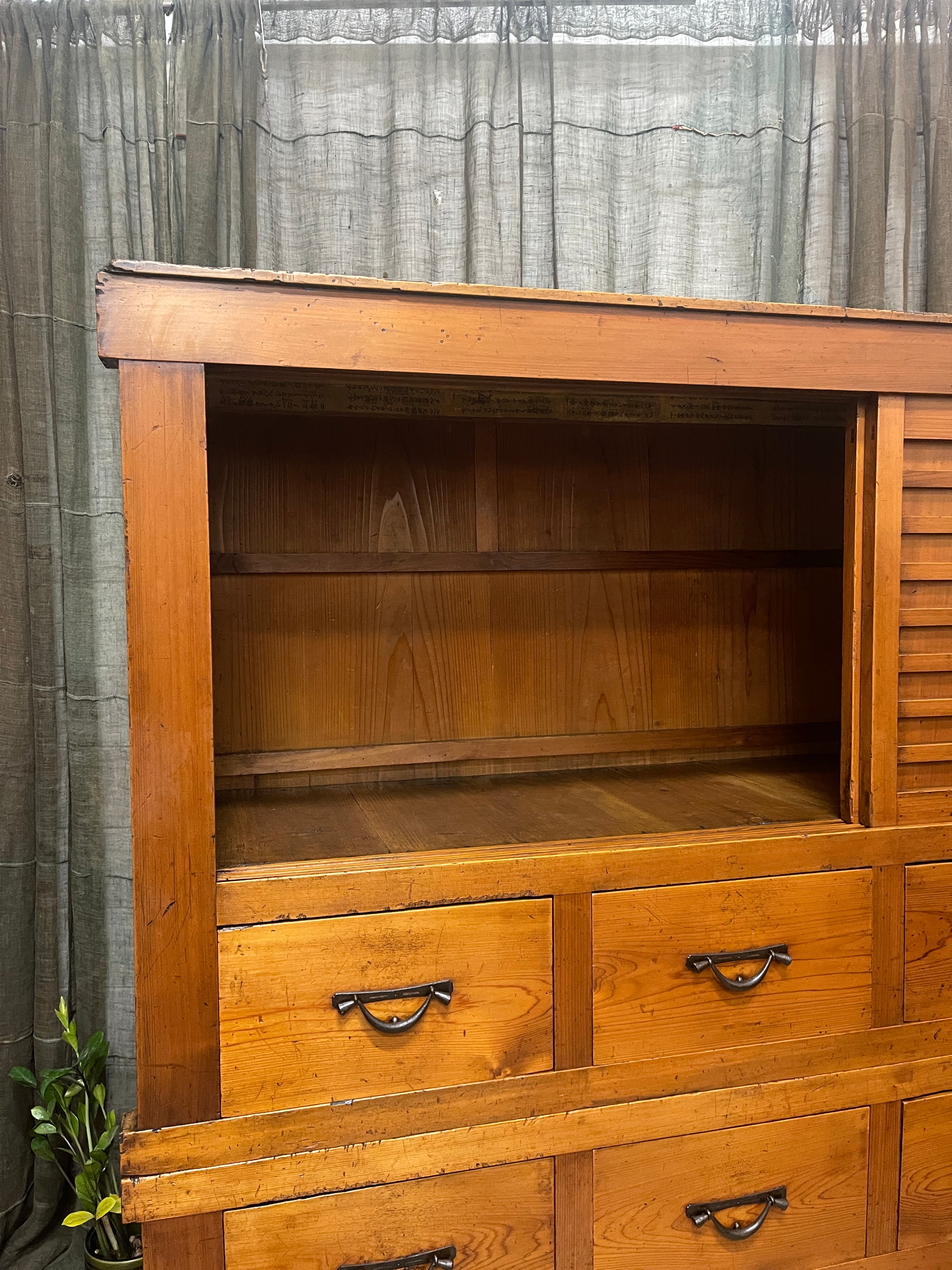 Antique Japanese Shop Storage Cabinet - Cedar, Cypress | Meiji c.1880