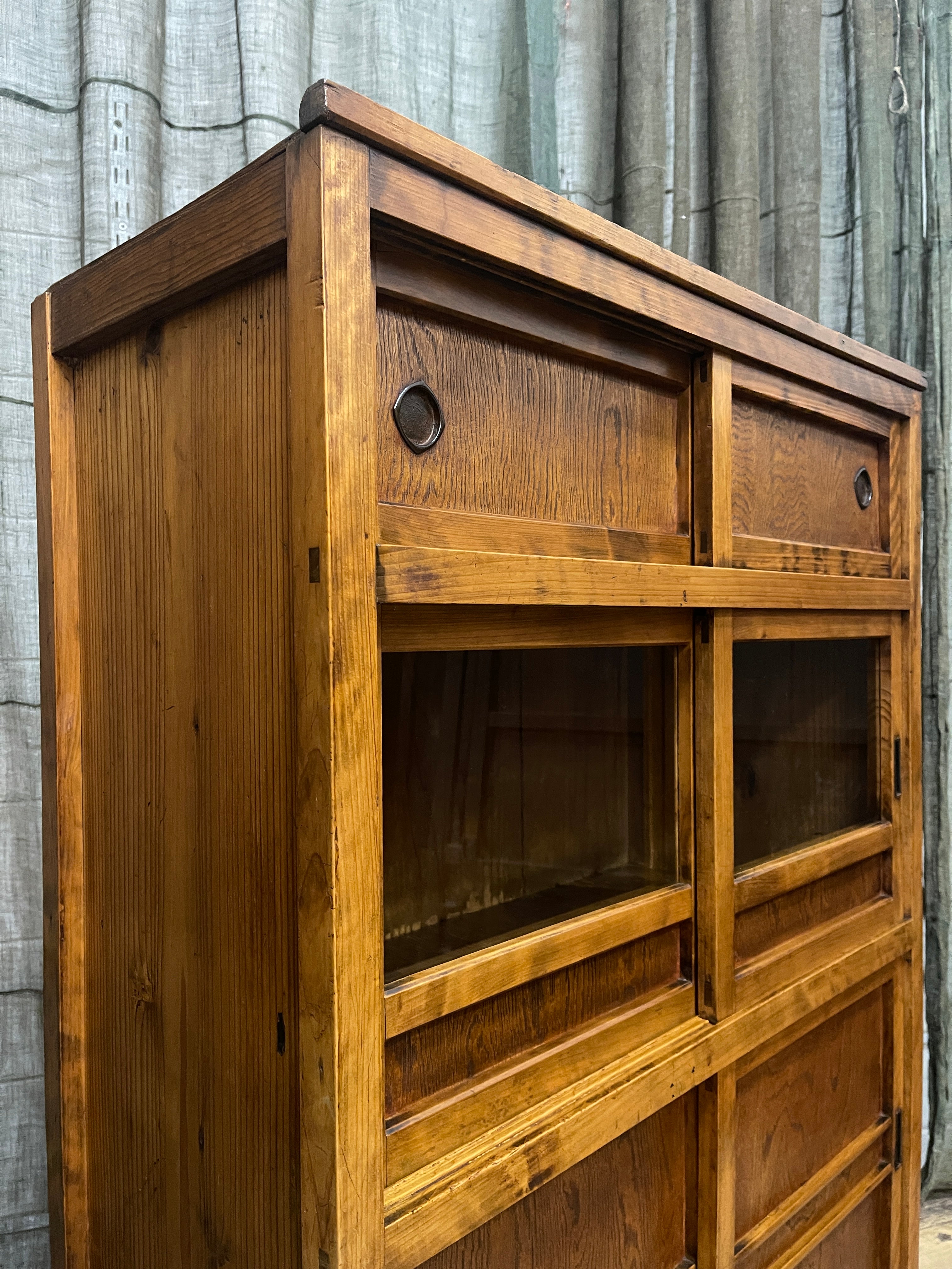 Japanese Mizuya, Kitchen Cabinet - Cedar & Cypress & Elm | Taisho, c.1915